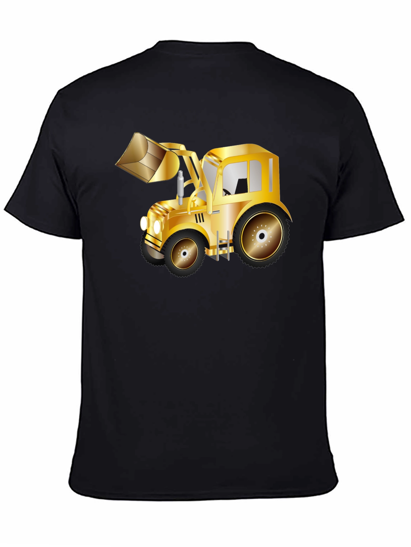Gold Tractor Graphic Tee - Statement Style