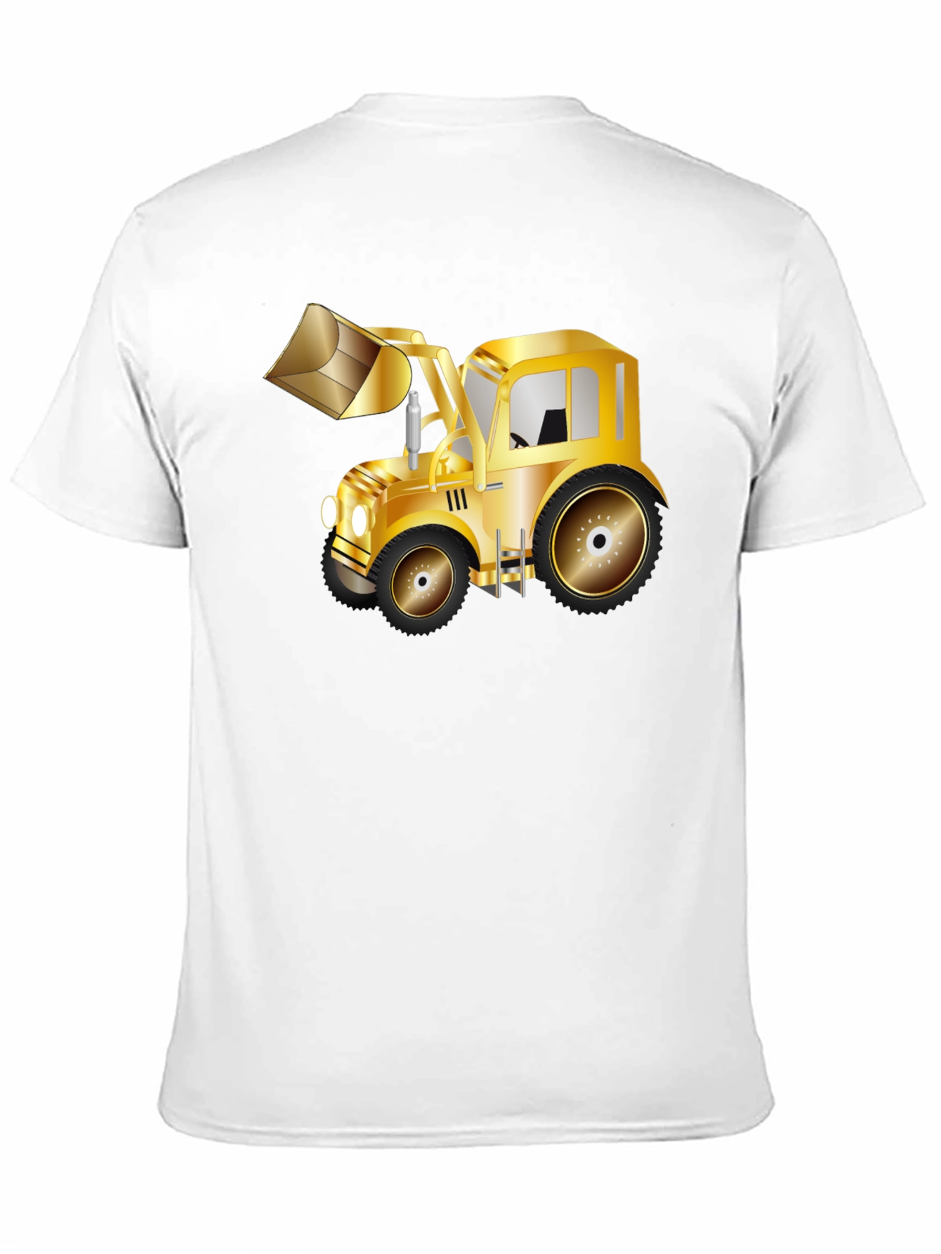 Gold Tractor Graphic Tee - Statement Style