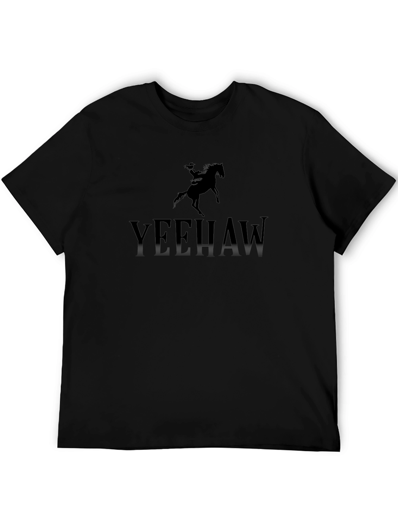 Yeehaw Cowboy Graphic Tee - Classic Black T-Shirt