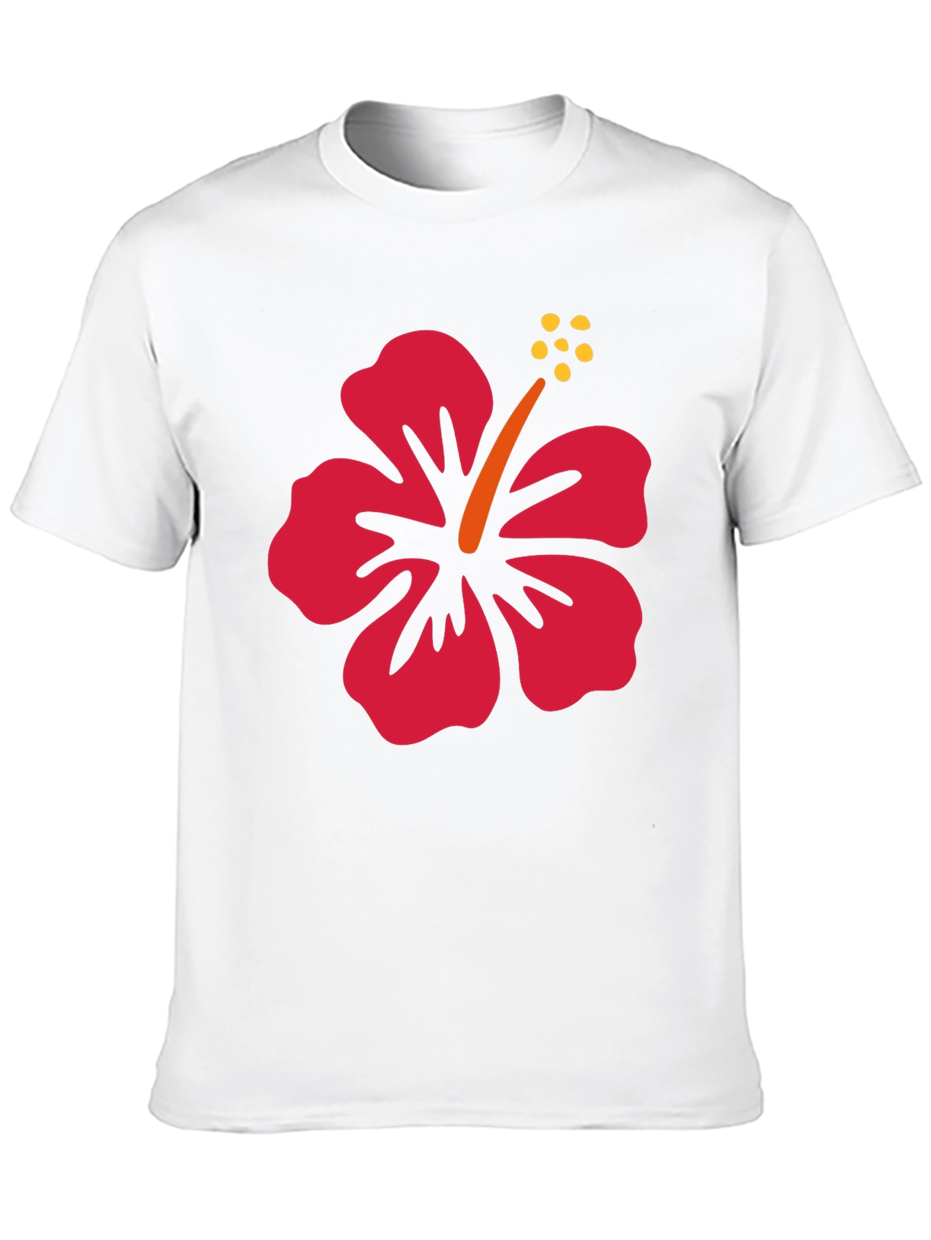 Hibiscus Flower Graphic Tee - Black Casual Shirt