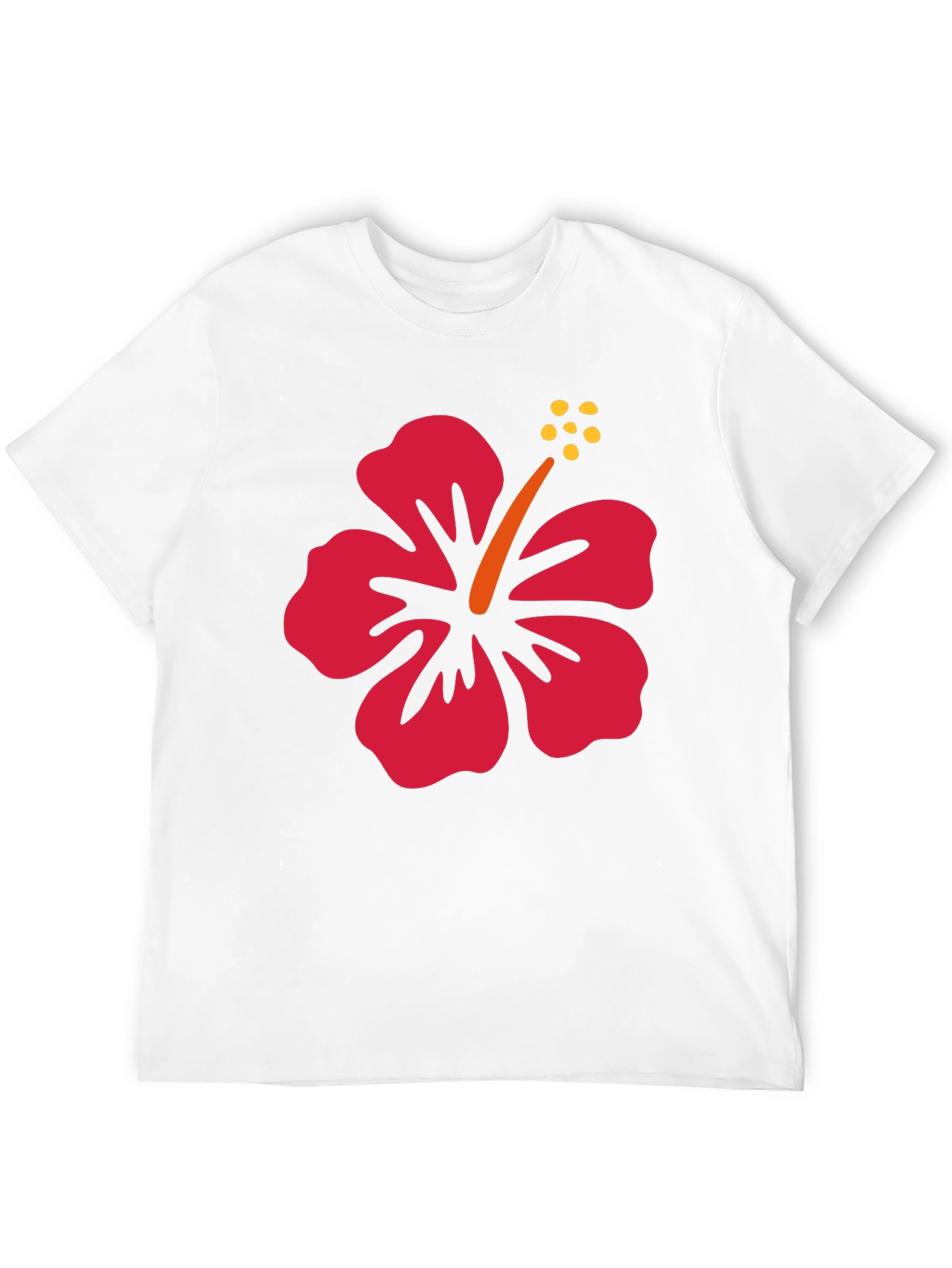 Hibiscus Flower Graphic Tee - Black Casual Shirt