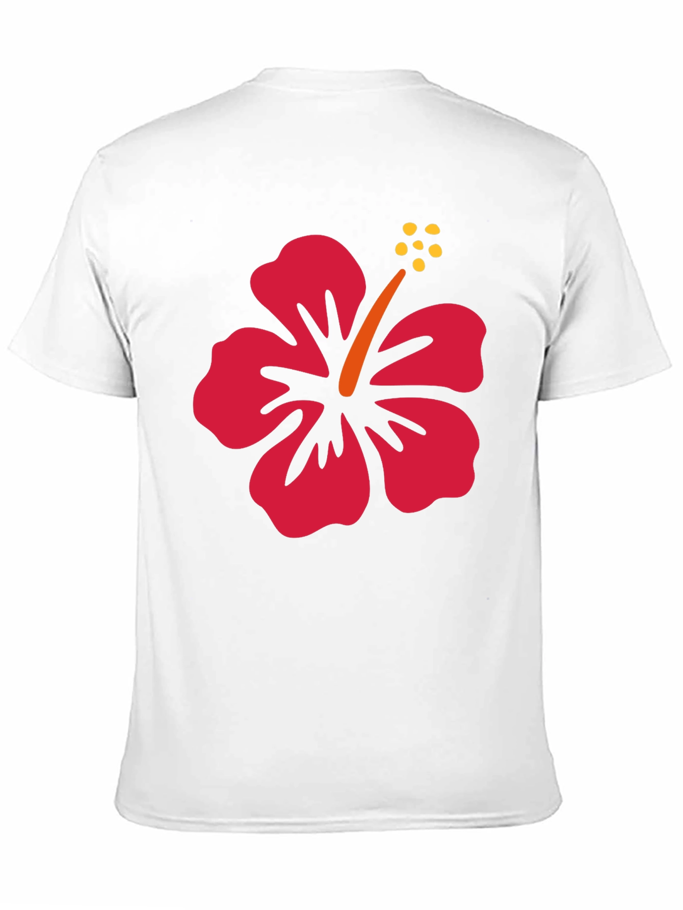 Hibiscus Flower Graphic Tee - Black Casual Shirt