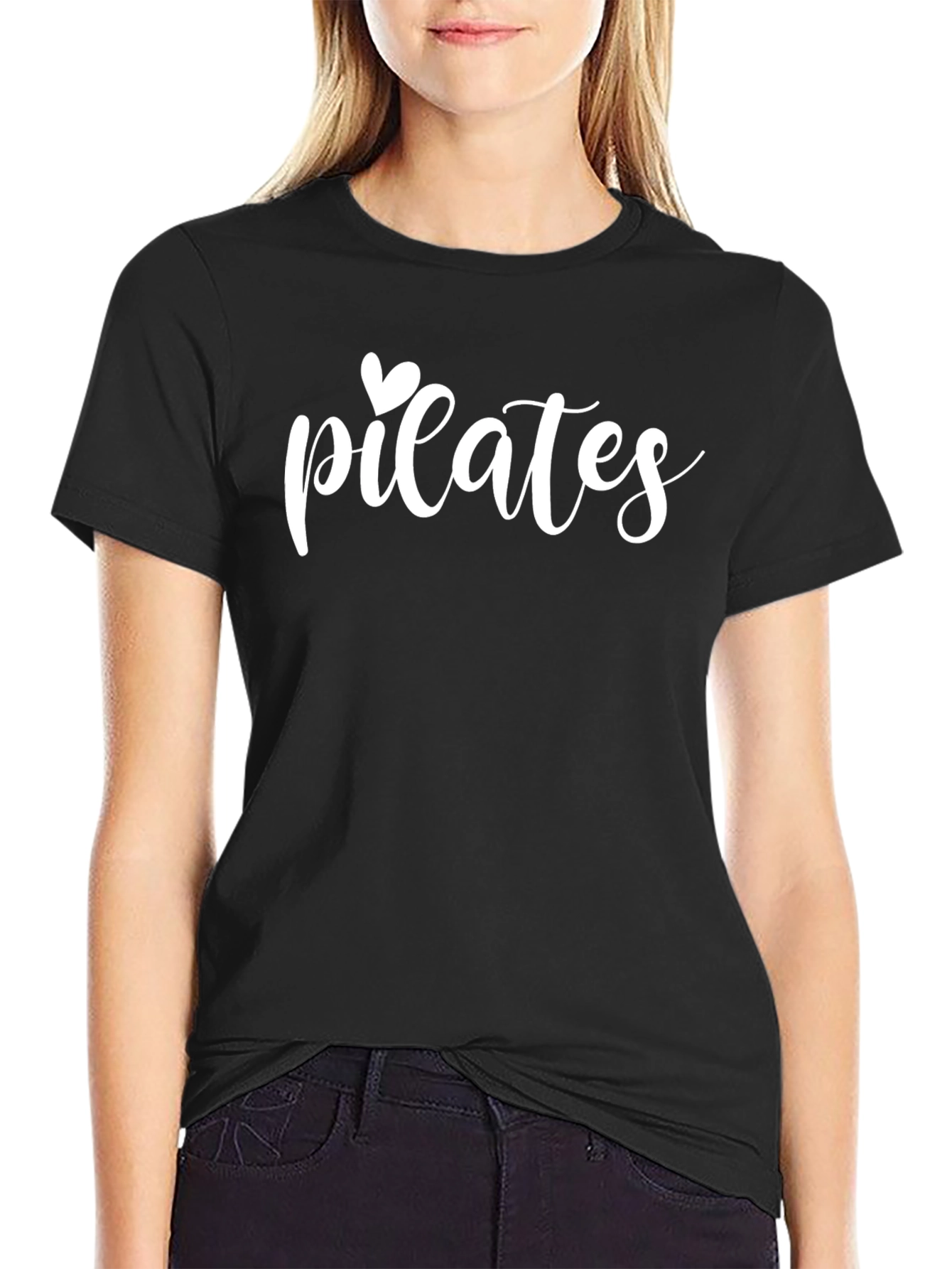 Pilates Heart Graphic Tee - Unisex Black Shirt
