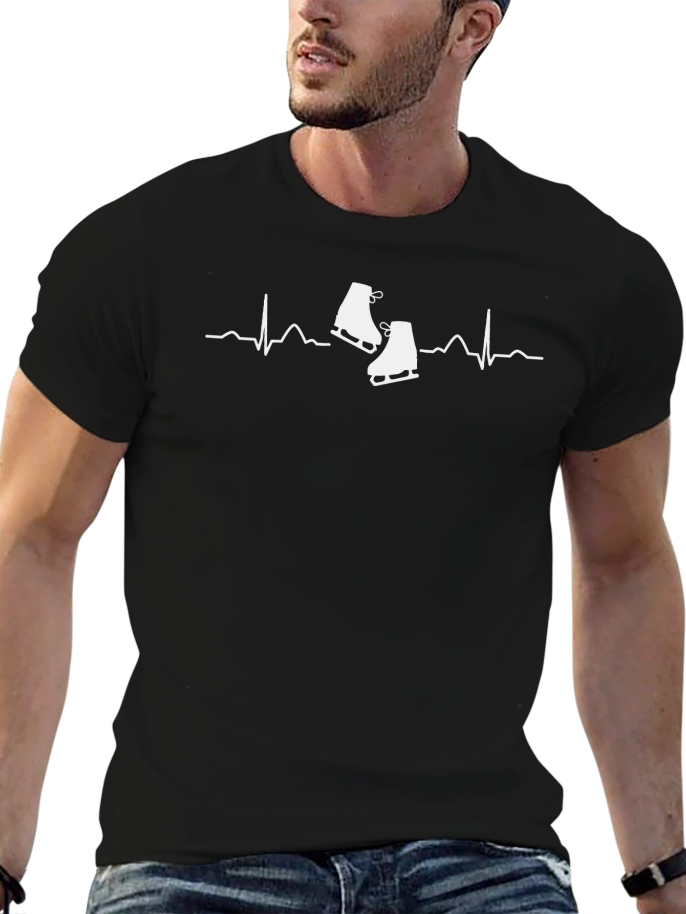 Ice Skating Heartbeat T-Shirt