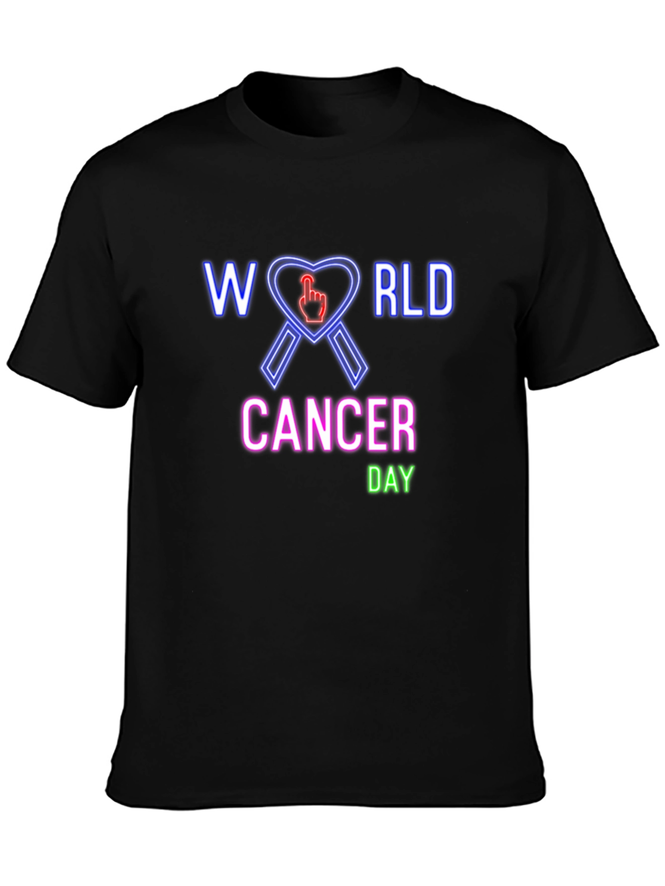World Cancer Day T-Shirt - Awareness Ribbon Design