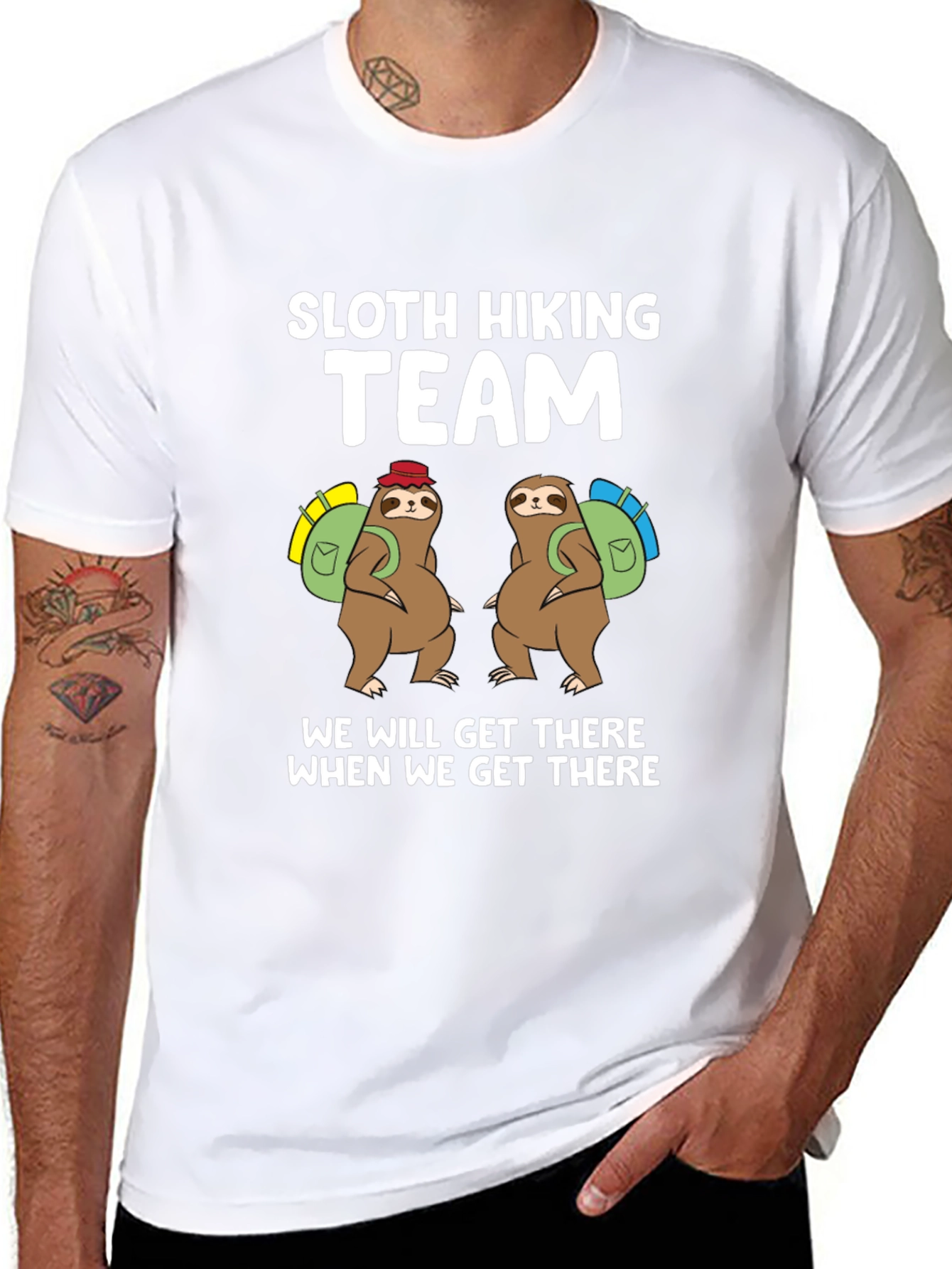 Sloth Hiking Team T-Shirt - We Will Get There