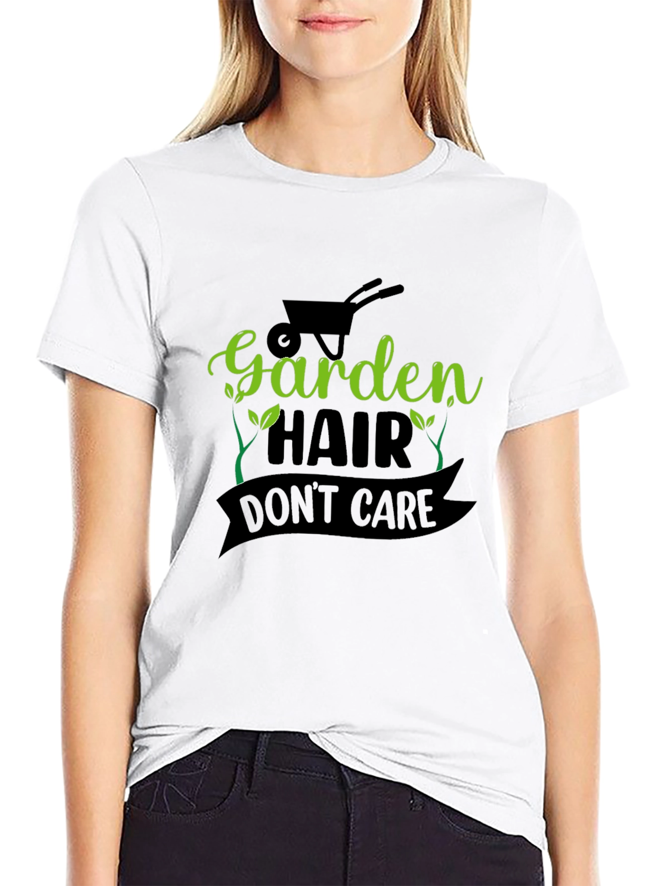 Garden Hair Dont Care - Black T-Shirt