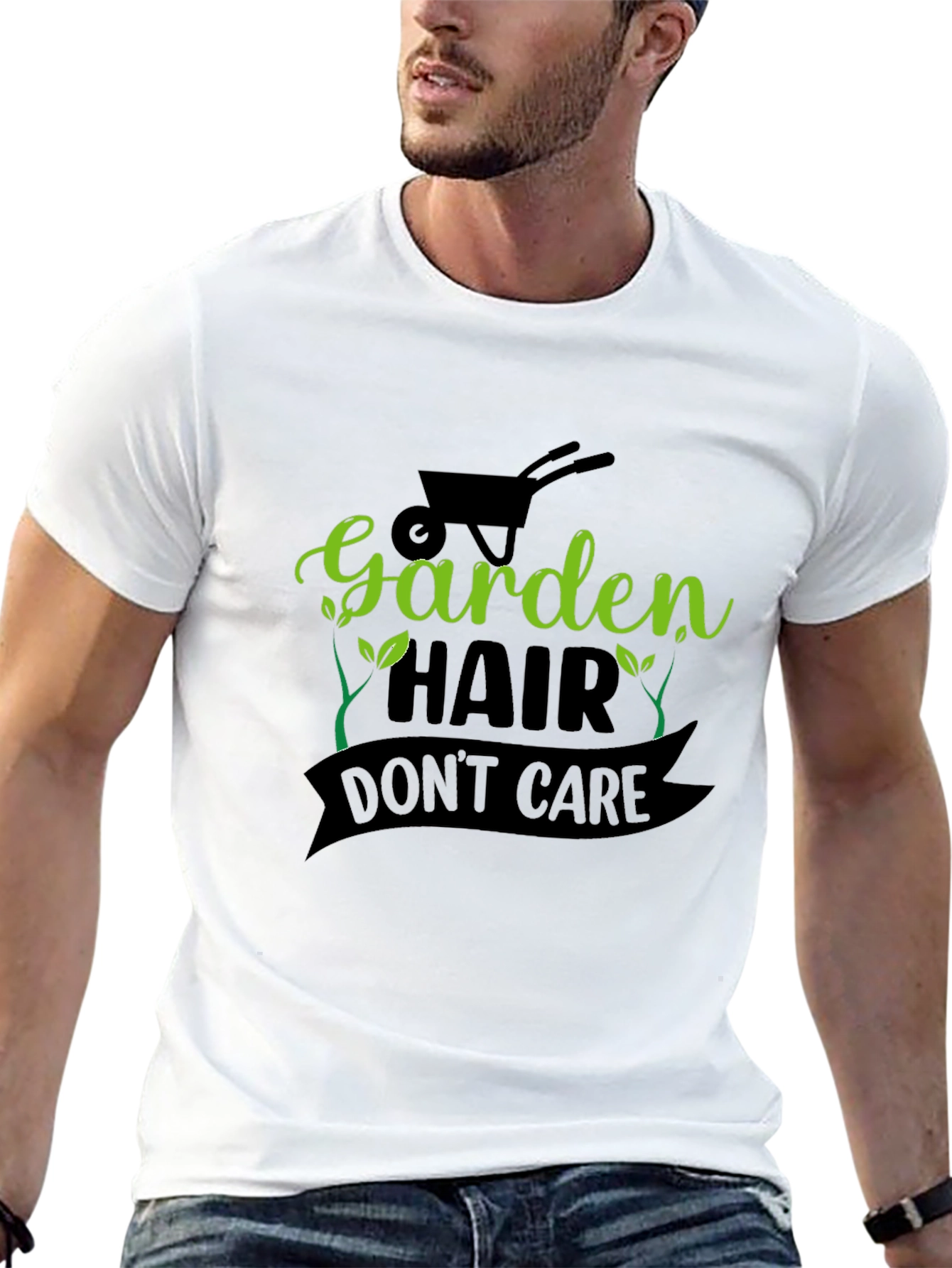Garden Hair Dont Care - Black T-Shirt