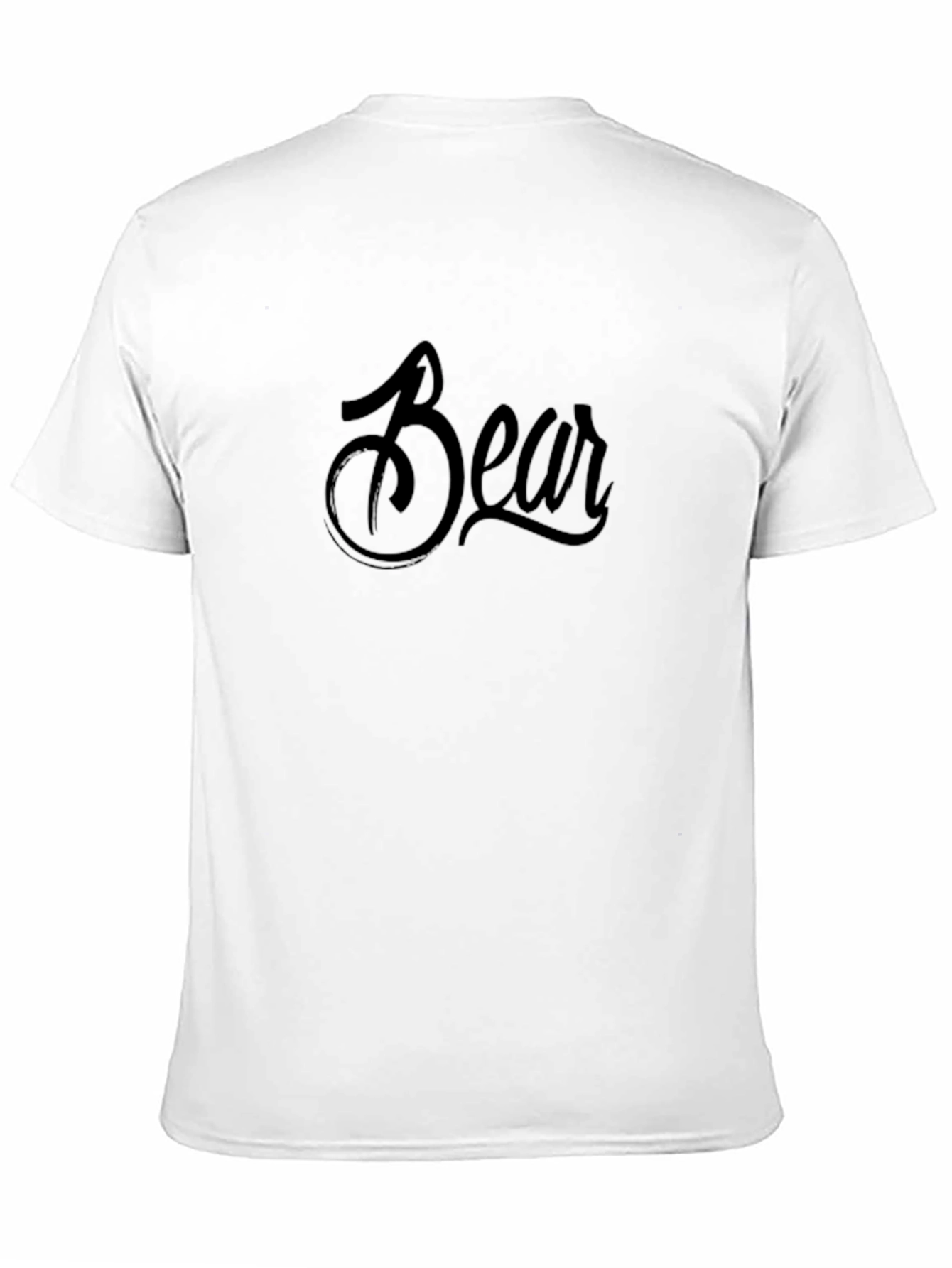 Bear Script Black T-Shirt - Casual Style