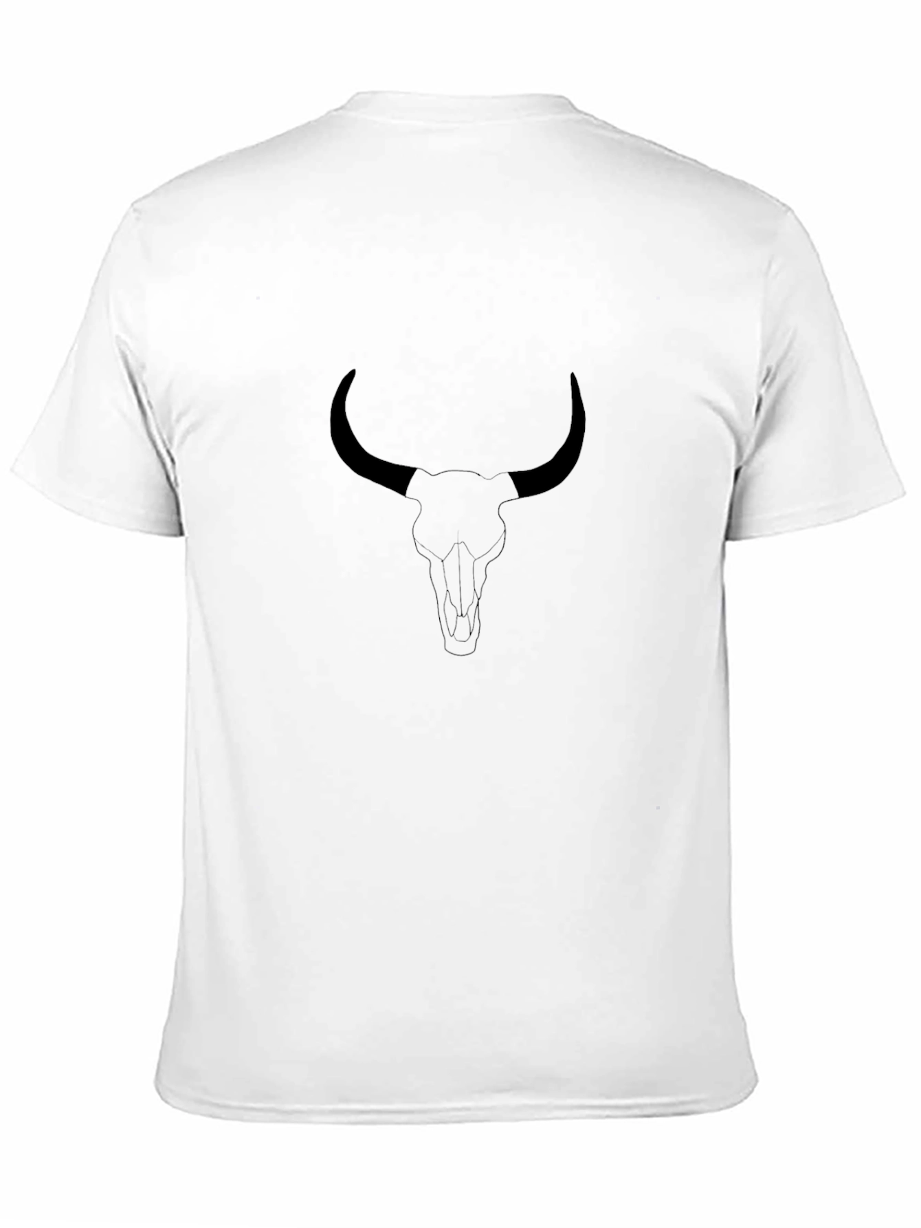 Bull Skull Graphic Tee - Black