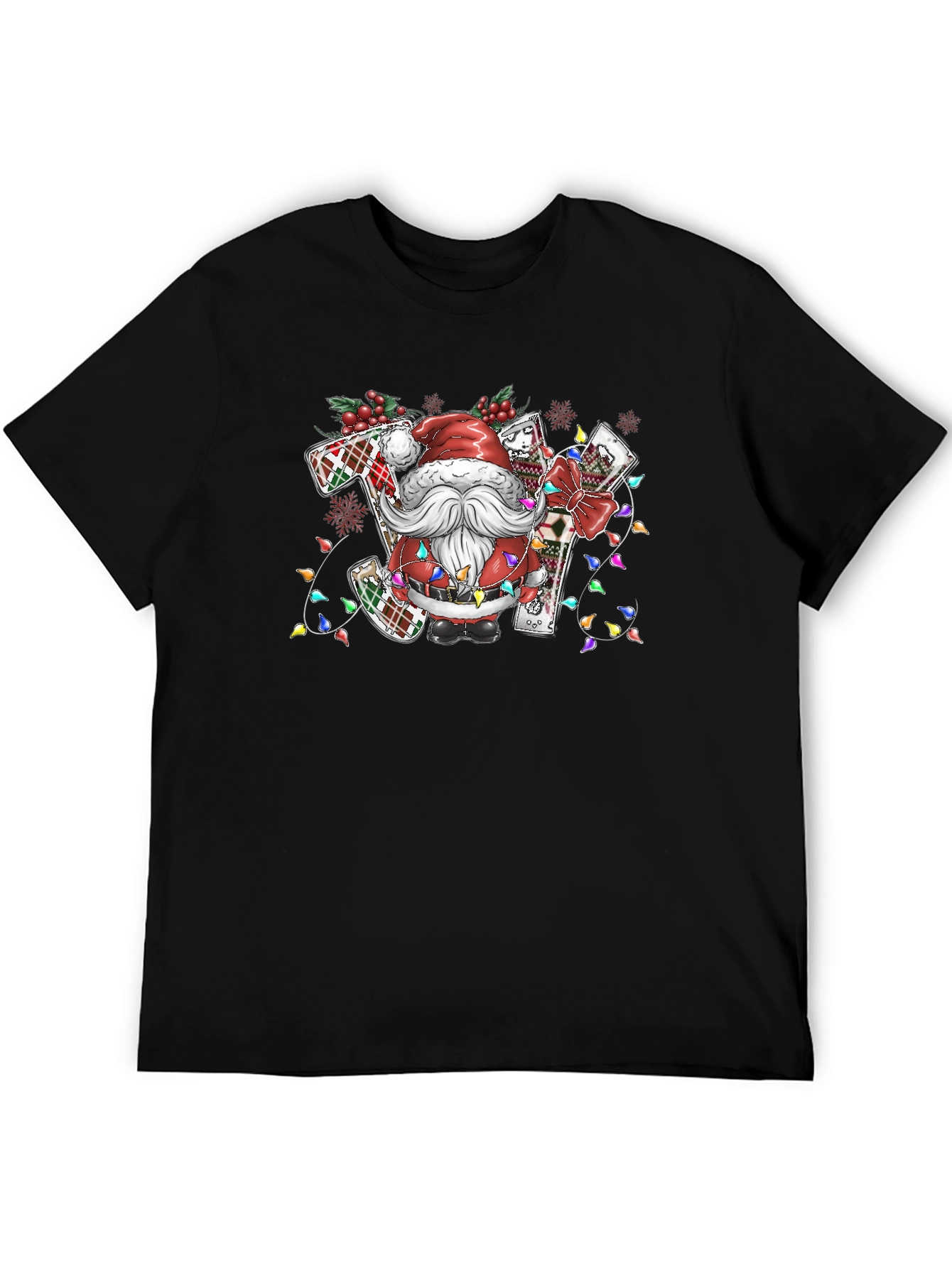 Santa JOY Christmas T-Shirt Holiday Tee