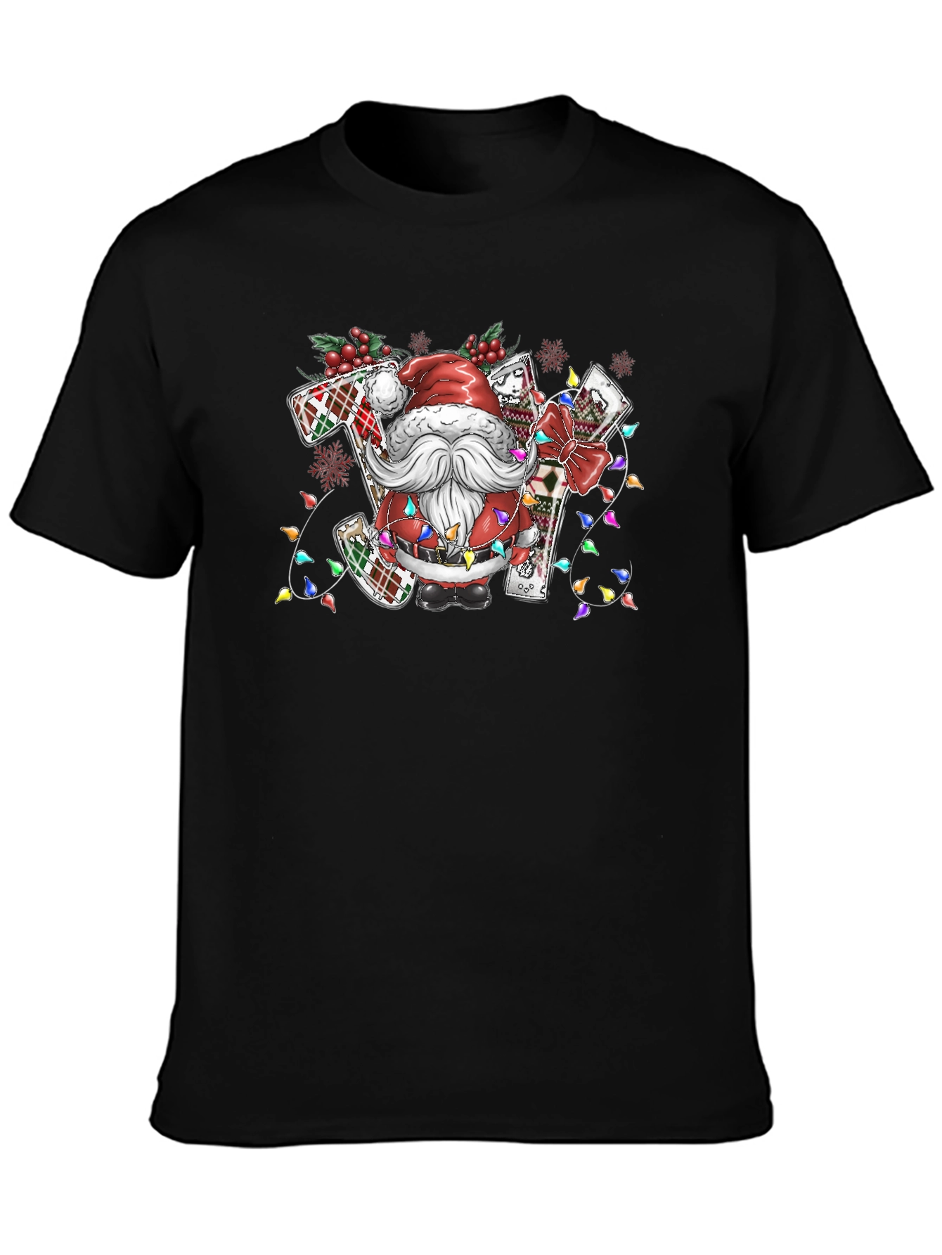 Santa JOY Christmas T-Shirt Holiday Tee