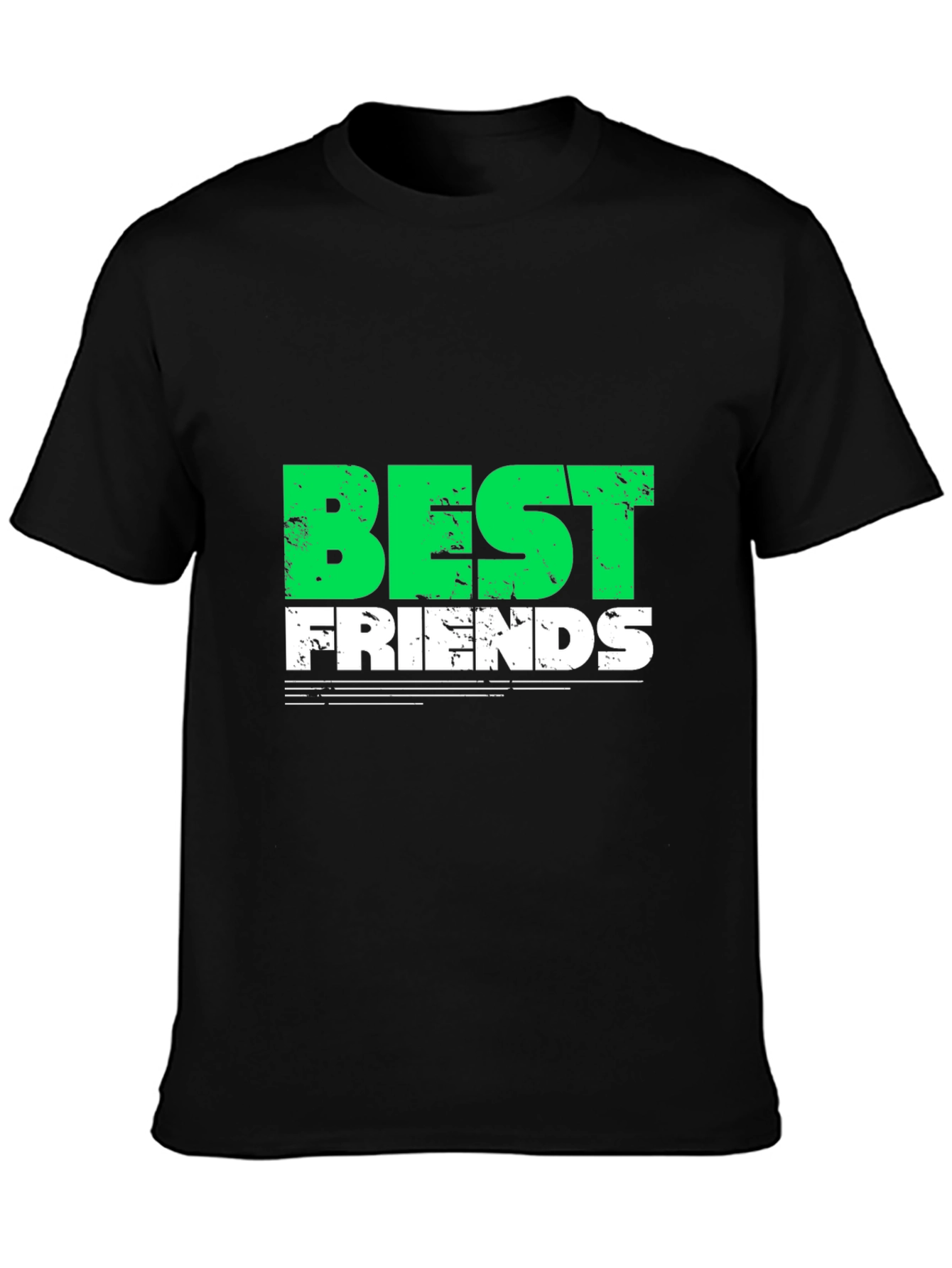 Best Friends Graphic T-Shirt - Trendy Crew Neck Tee