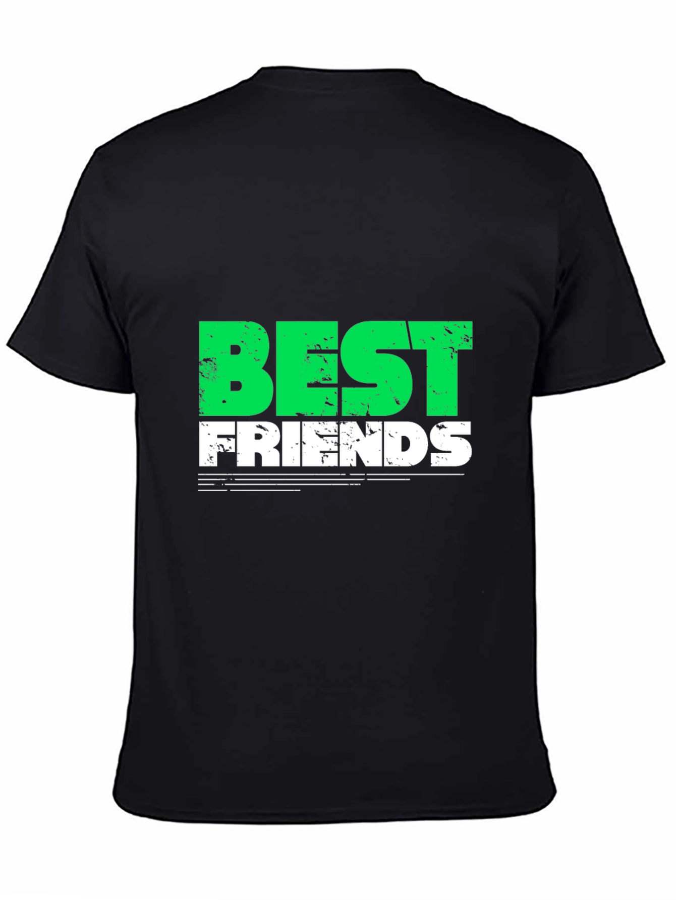 Best Friends Graphic T-Shirt - Trendy Crew Neck Tee
