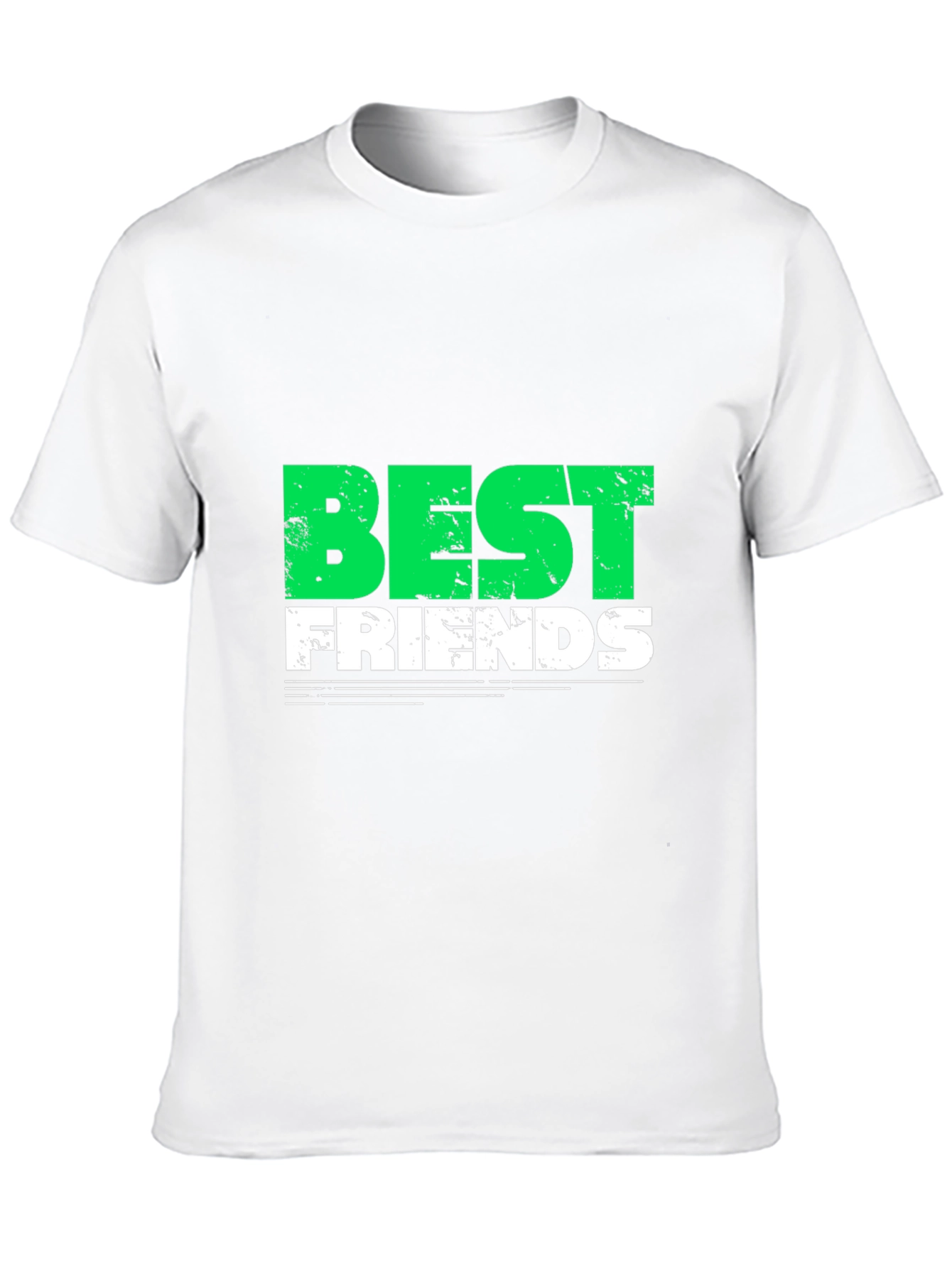 Best Friends Graphic T-Shirt - Trendy Crew Neck Tee