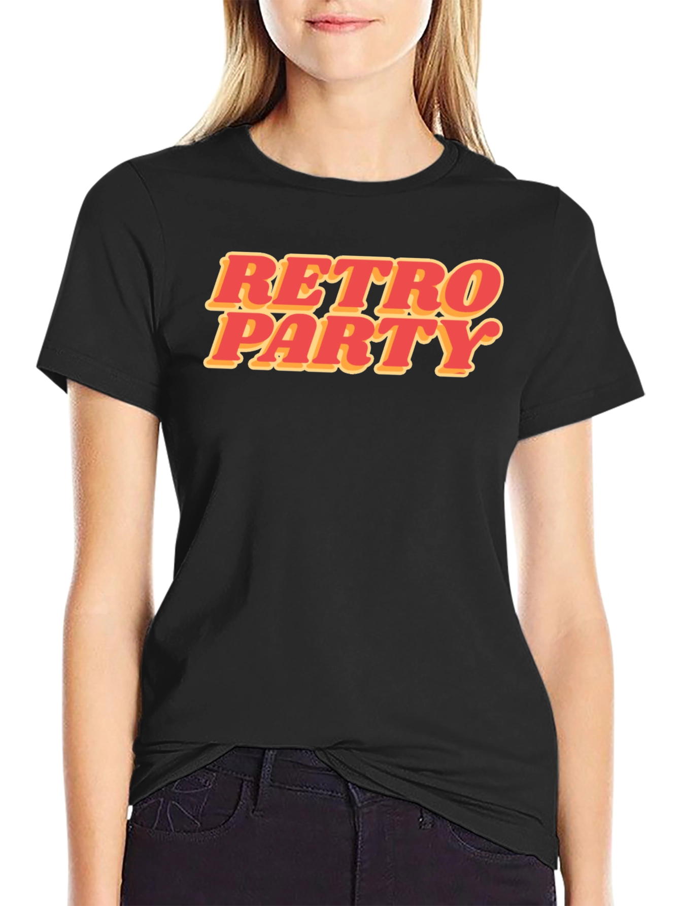 Retro Party Graphic T-Shirt - Stylish Black Tee