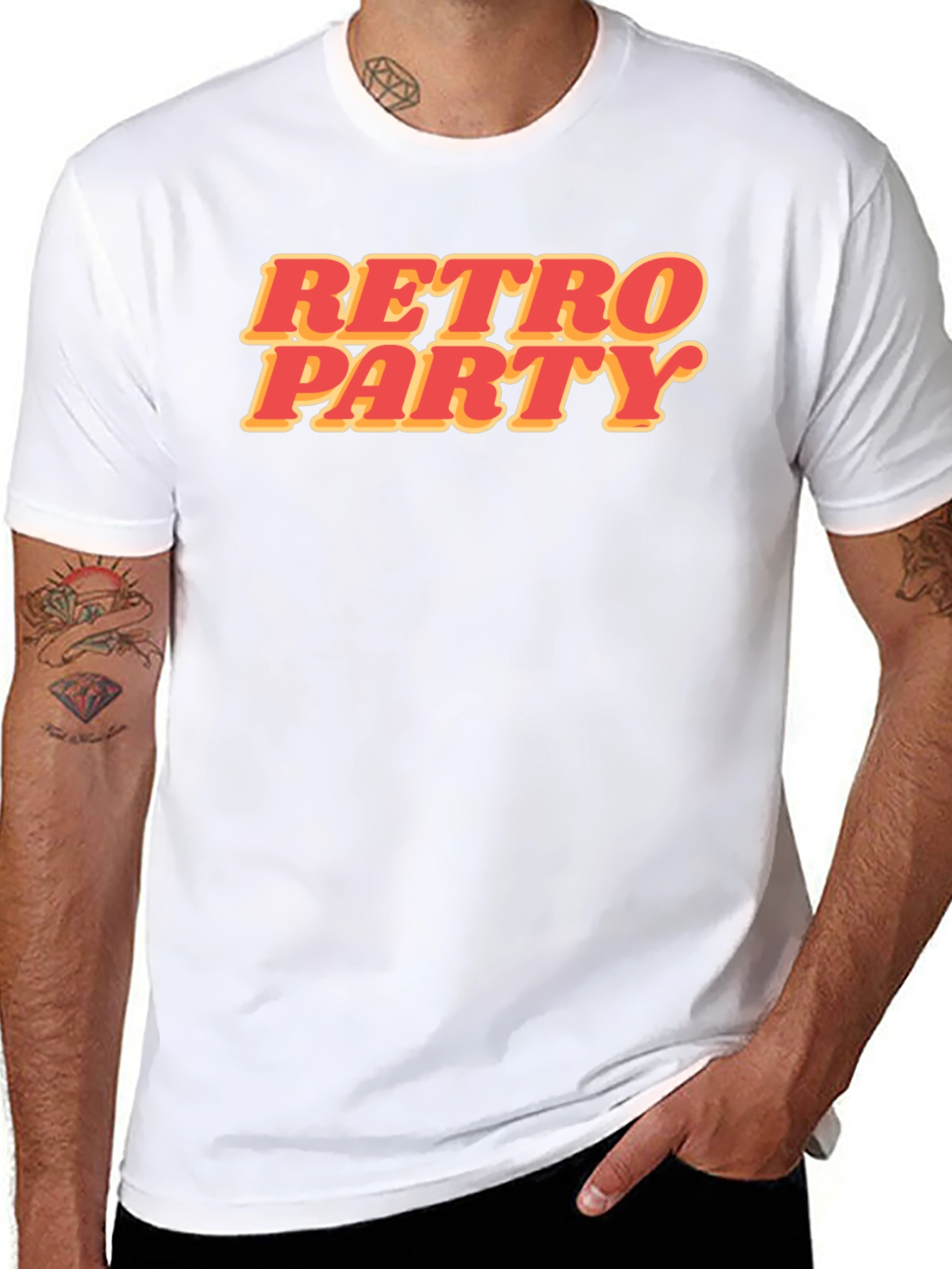 Retro Party Graphic T-Shirt - Stylish Black Tee