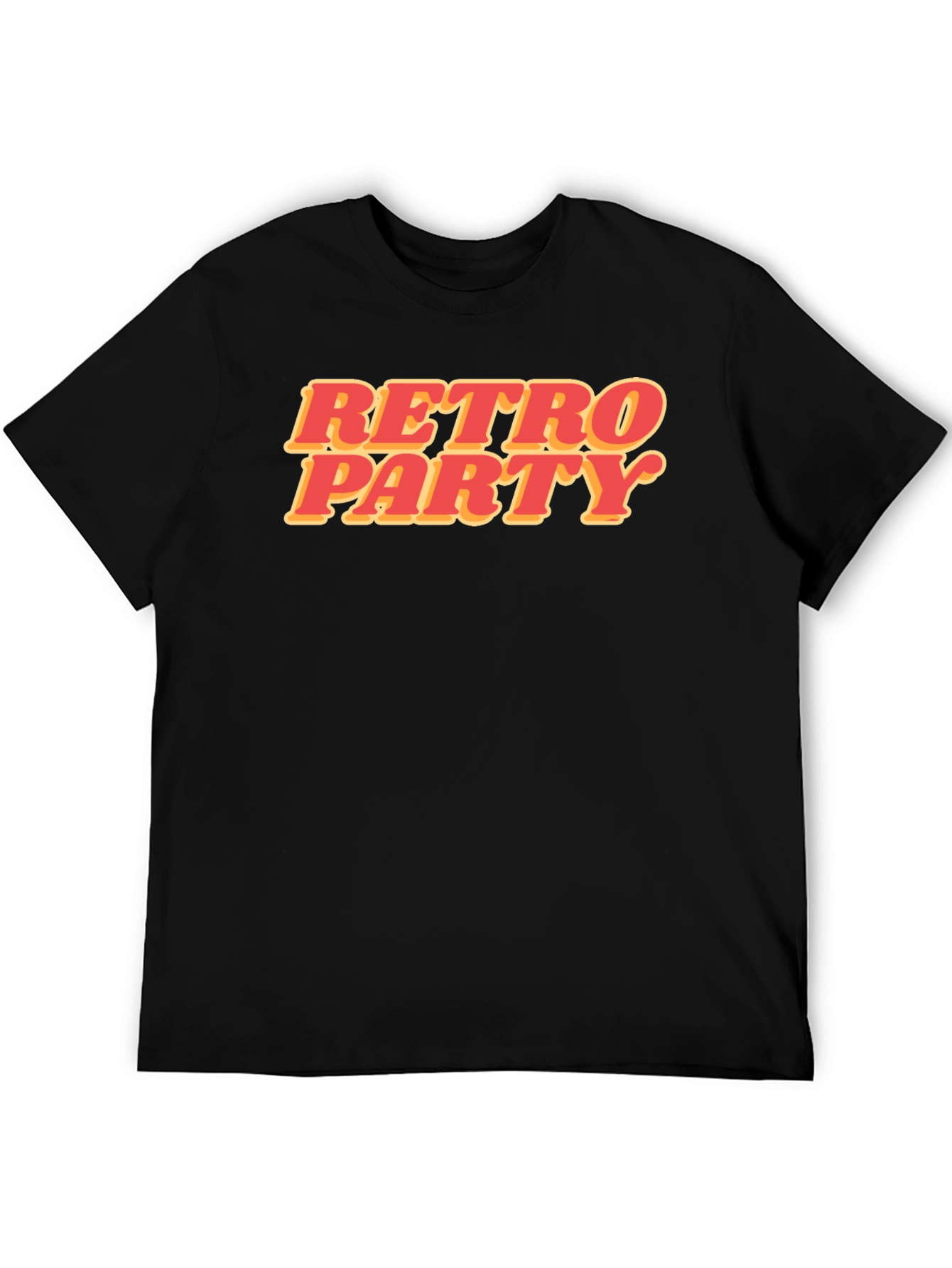 Retro Party Graphic T-Shirt - Stylish Black Tee
