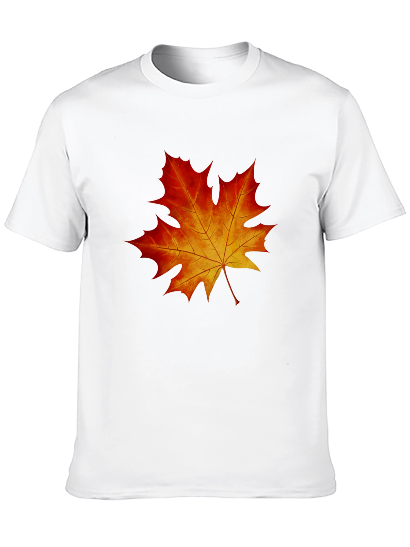 Maple Leaf Graphic Tee - Black Cotton Blend Shirt
