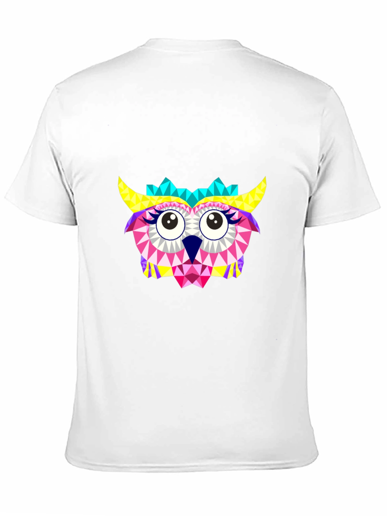 Geometric Owl Graphic Black T-Shirt