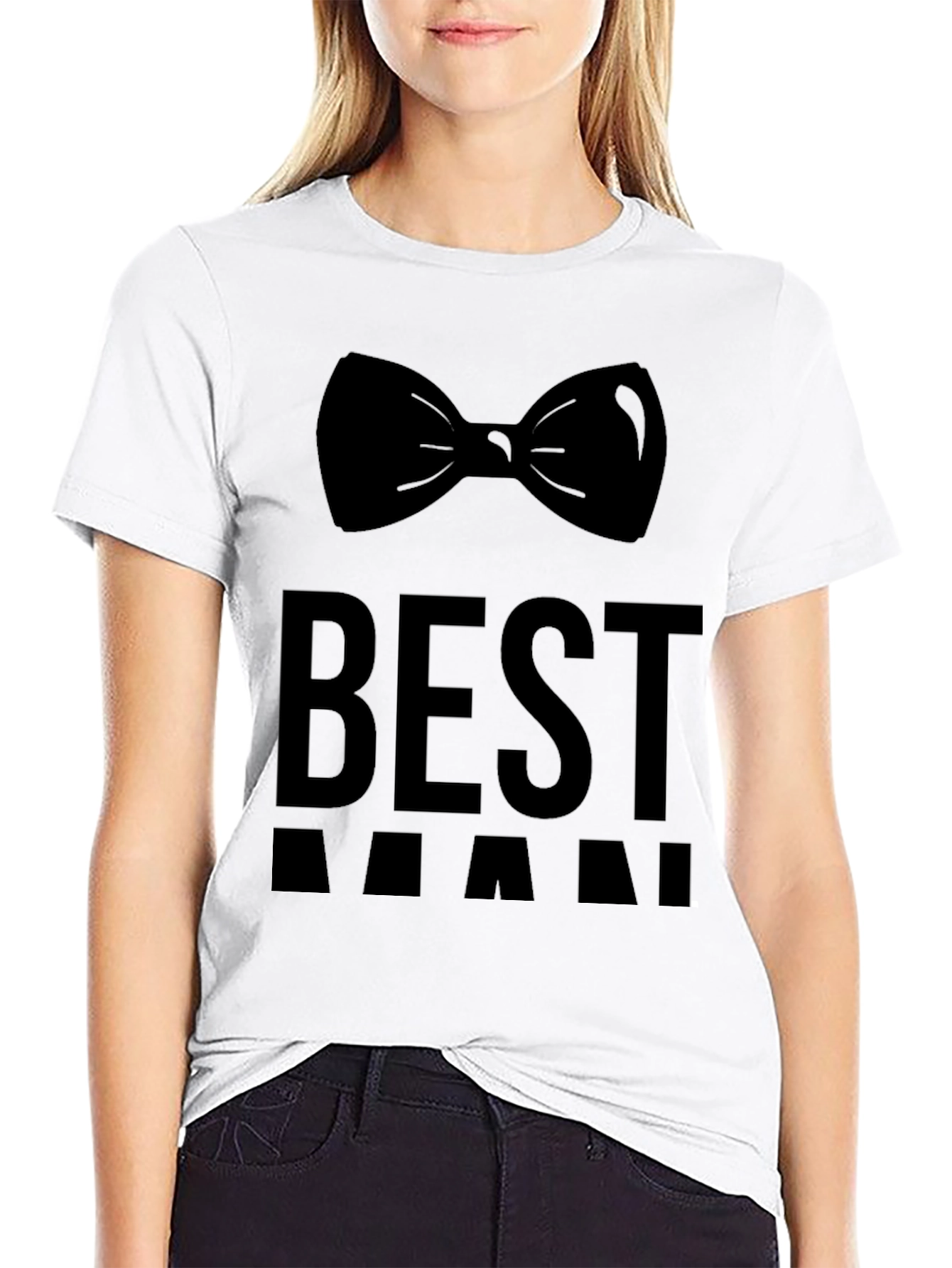 Best Man Bowtie T-Shirt - Groom Wedding Party