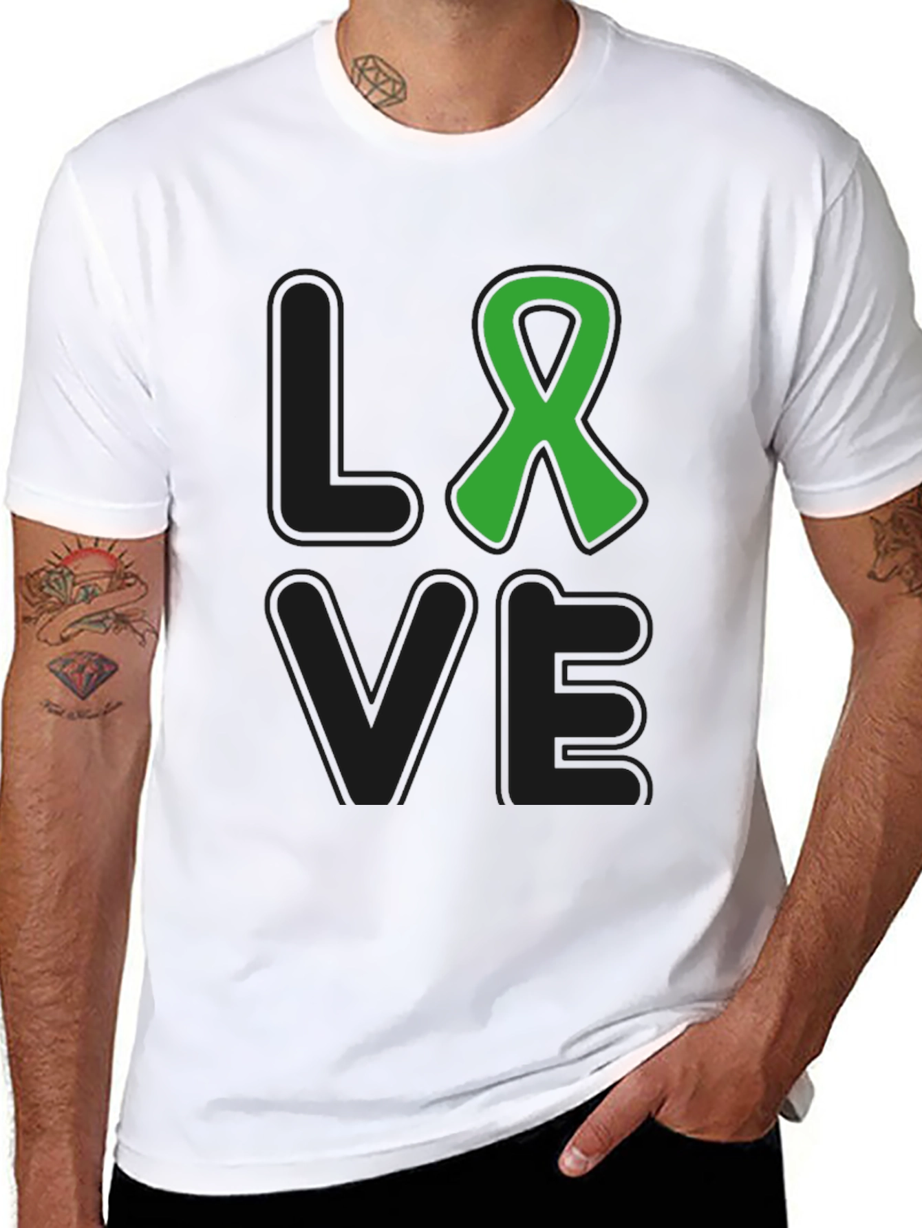 Love Ribbon Awareness Graphic T-Shirt