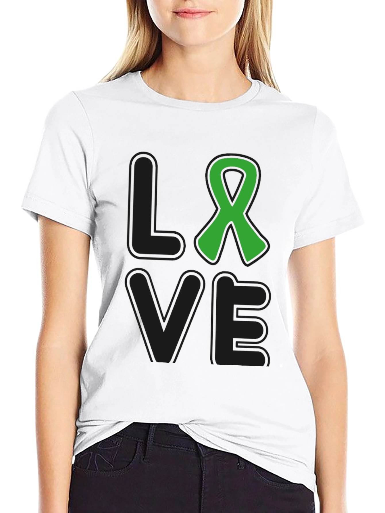 Love Ribbon Awareness Graphic T-Shirt