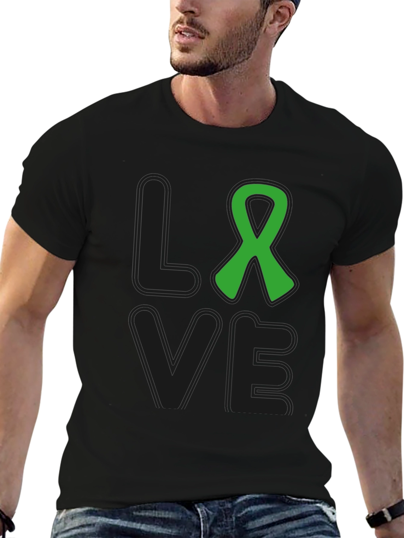 Love Ribbon Awareness Graphic T-Shirt
