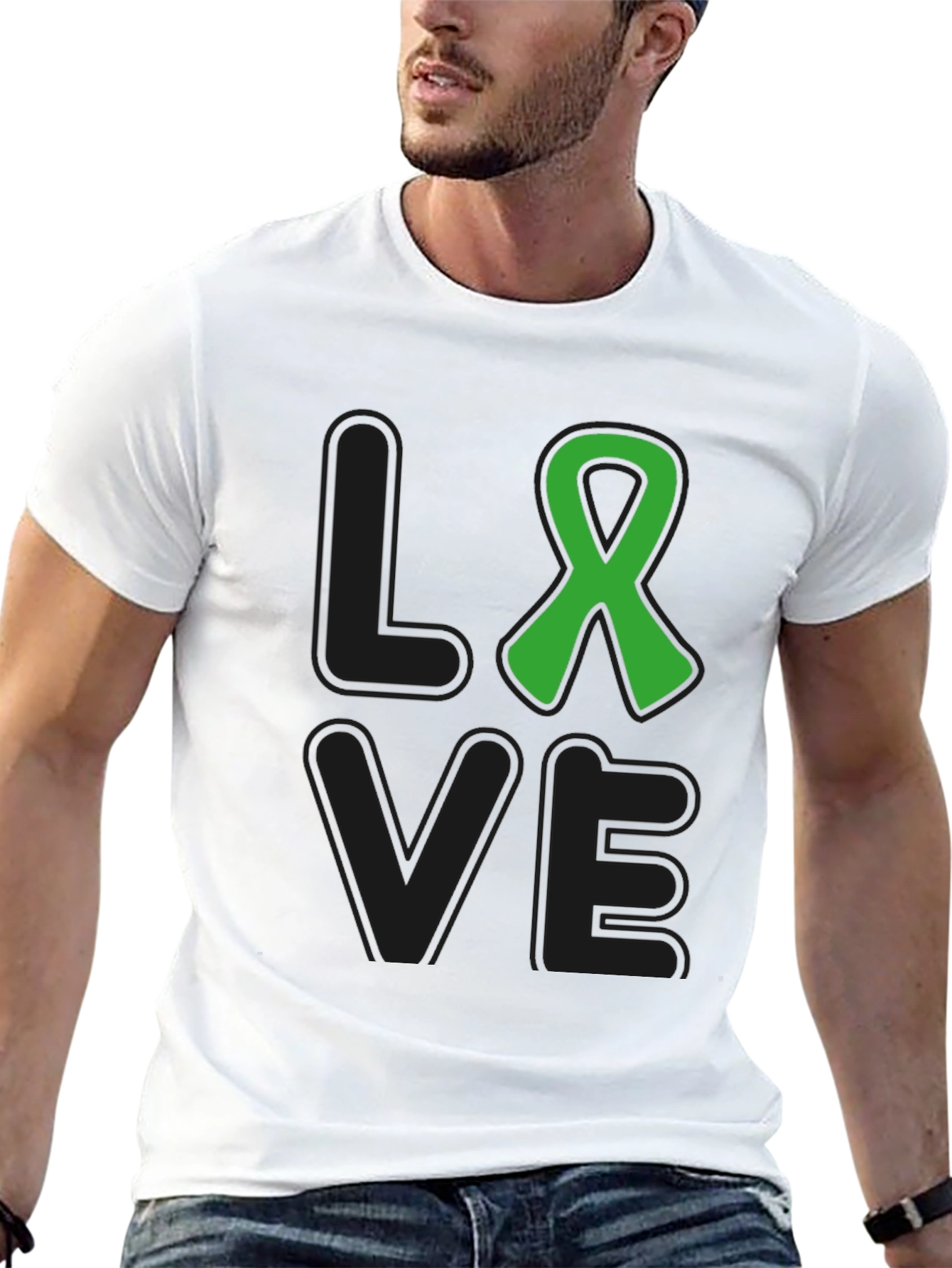 Love Ribbon Awareness Graphic T-Shirt