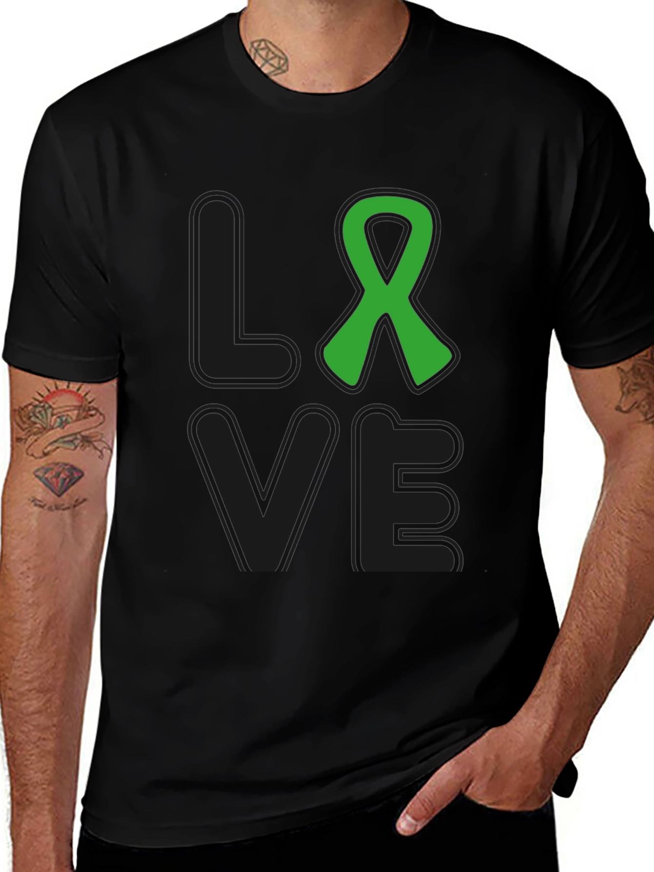 Love Ribbon Awareness Graphic T-Shirt