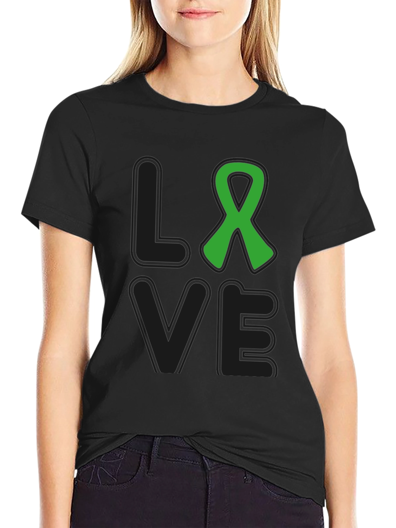 Love Ribbon Awareness Graphic T-Shirt