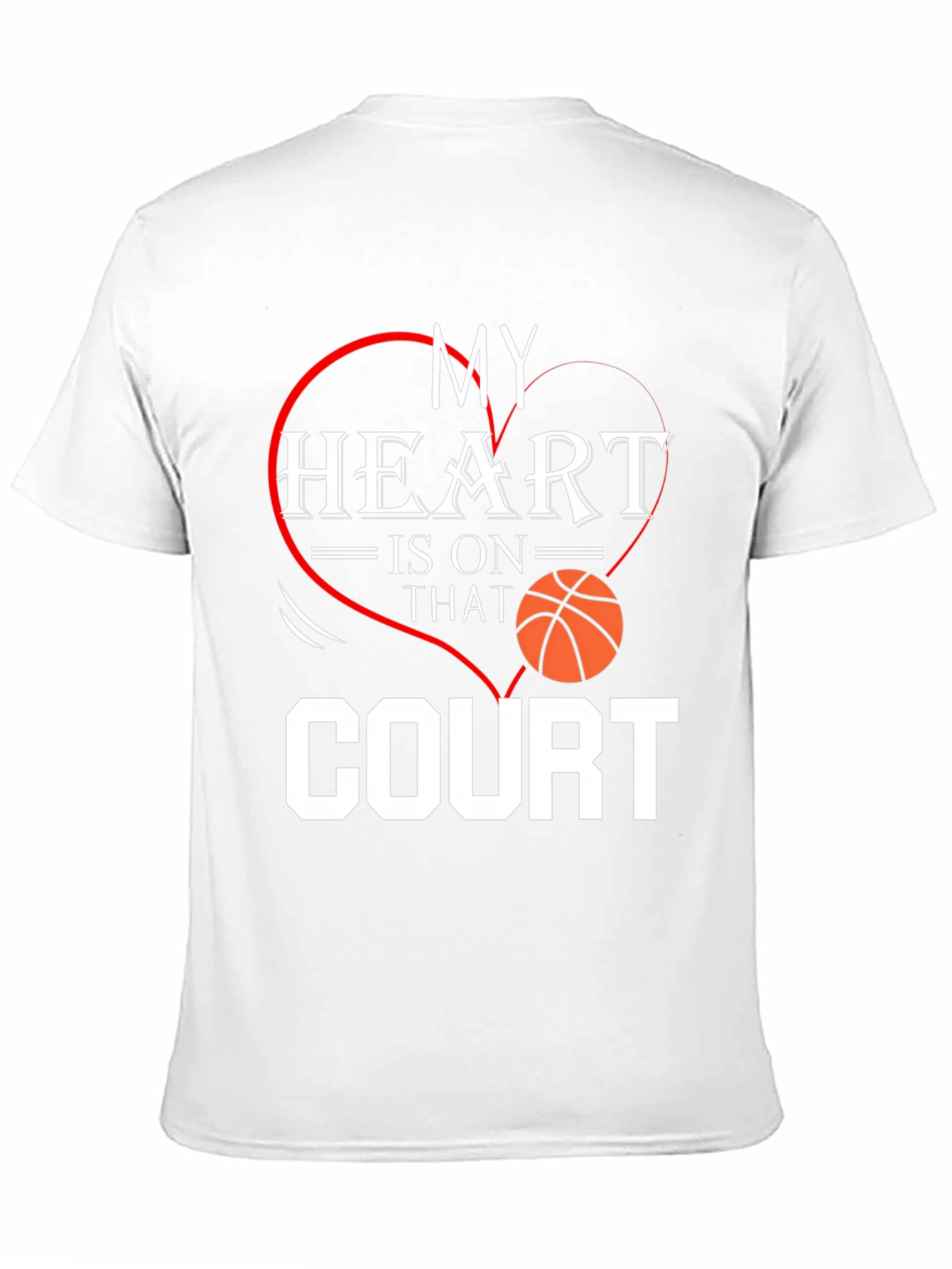 Basketball Heartbeat Graphic T-Shirt