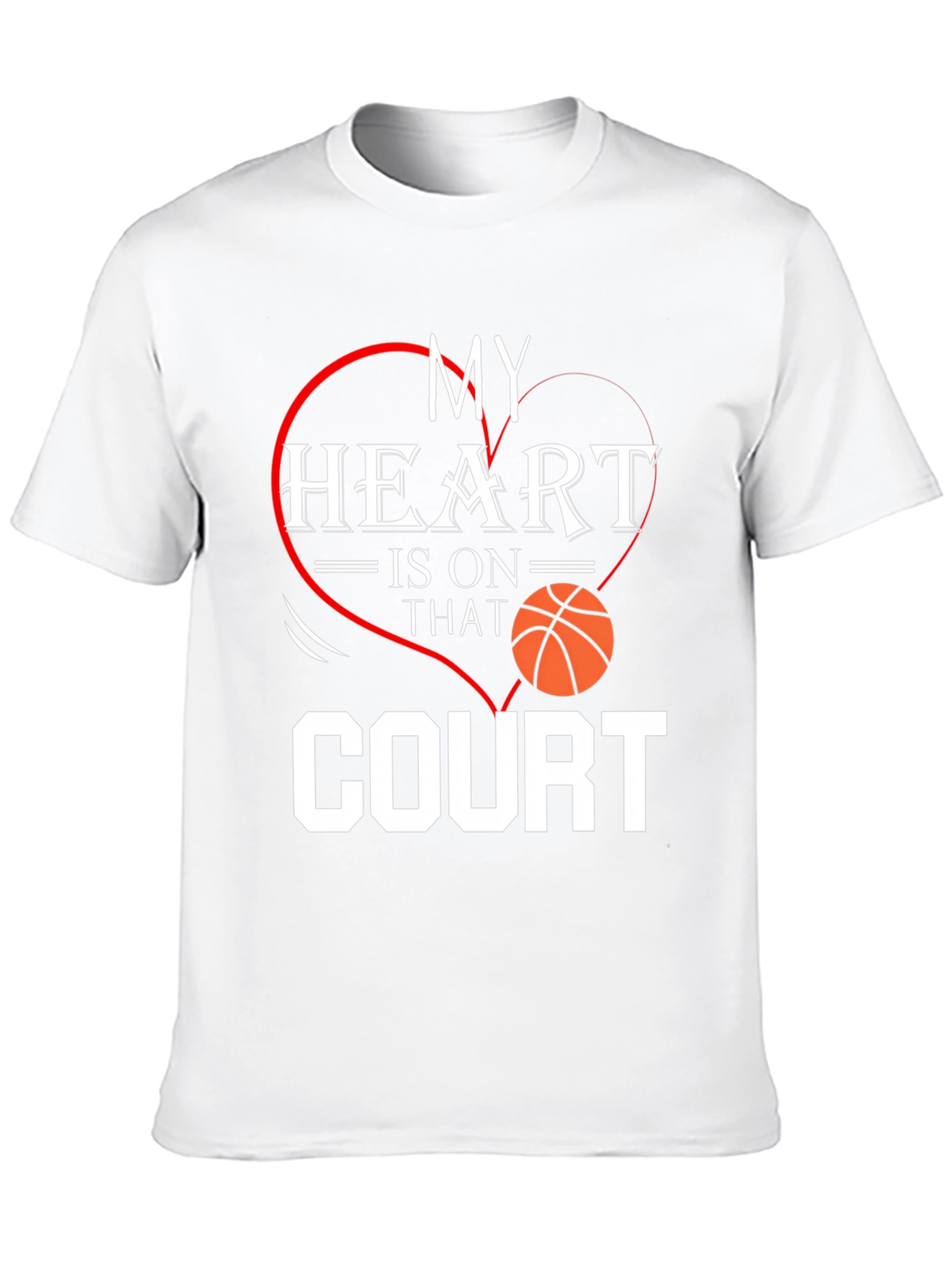 Basketball Heartbeat Graphic T-Shirt