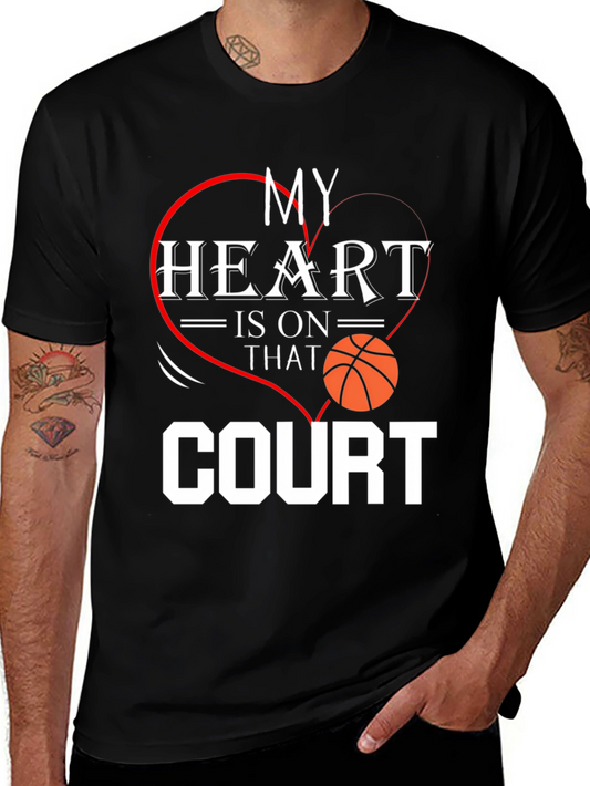 Basketball Heartbeat Graphic T-Shirt