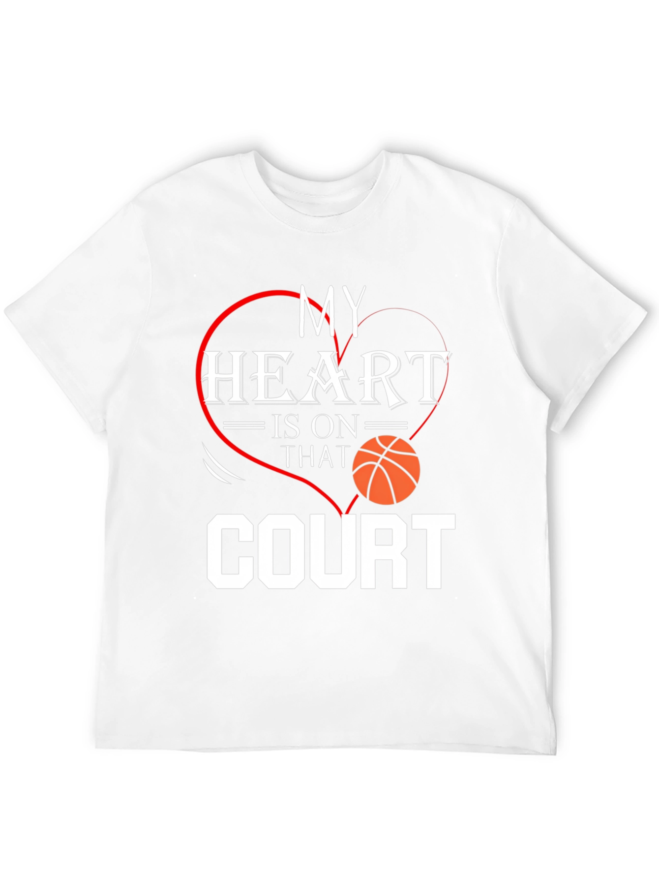 Basketball Heartbeat Graphic T-Shirt