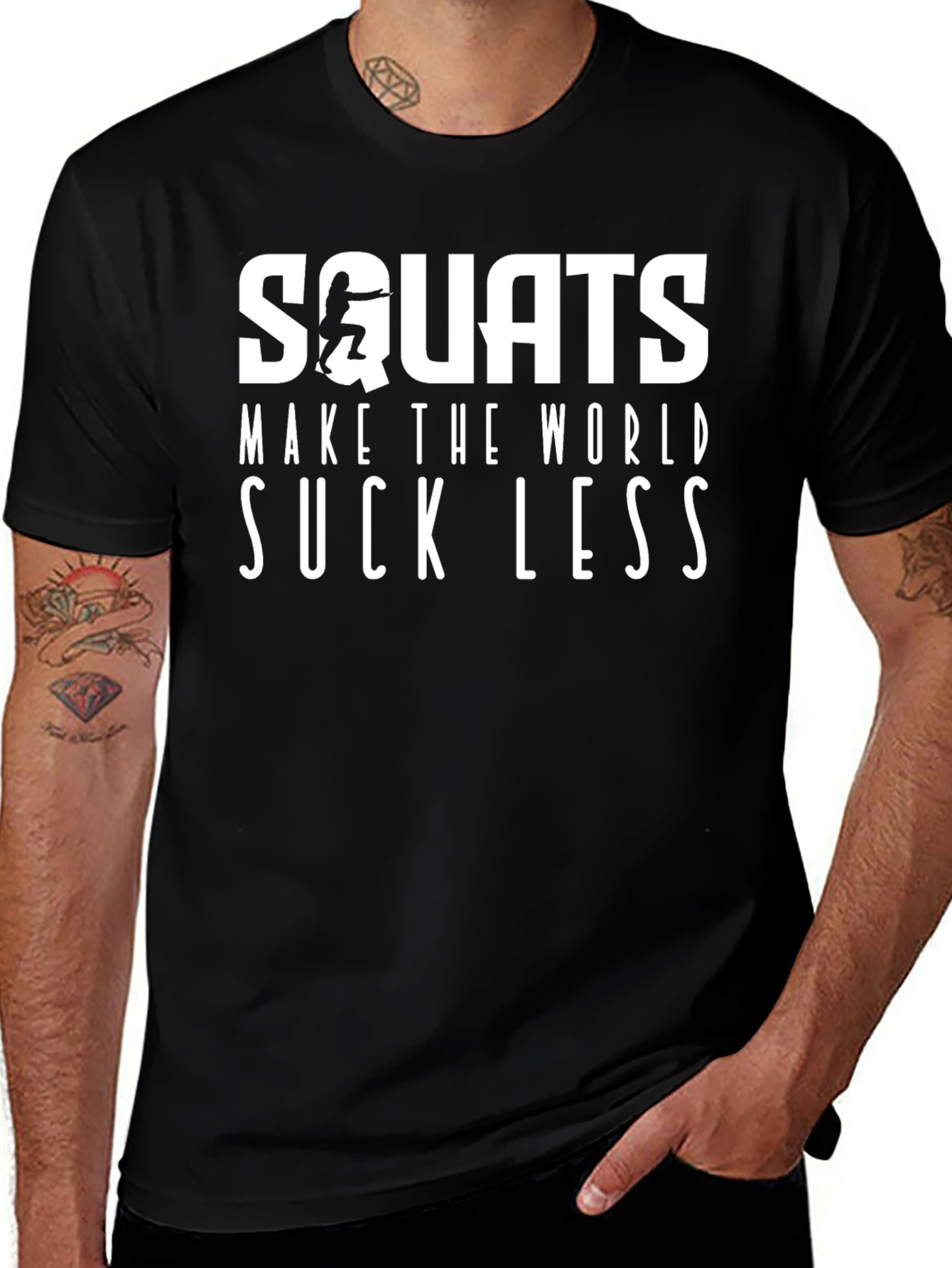 Squats Make the World Suck Less Graphic Tee