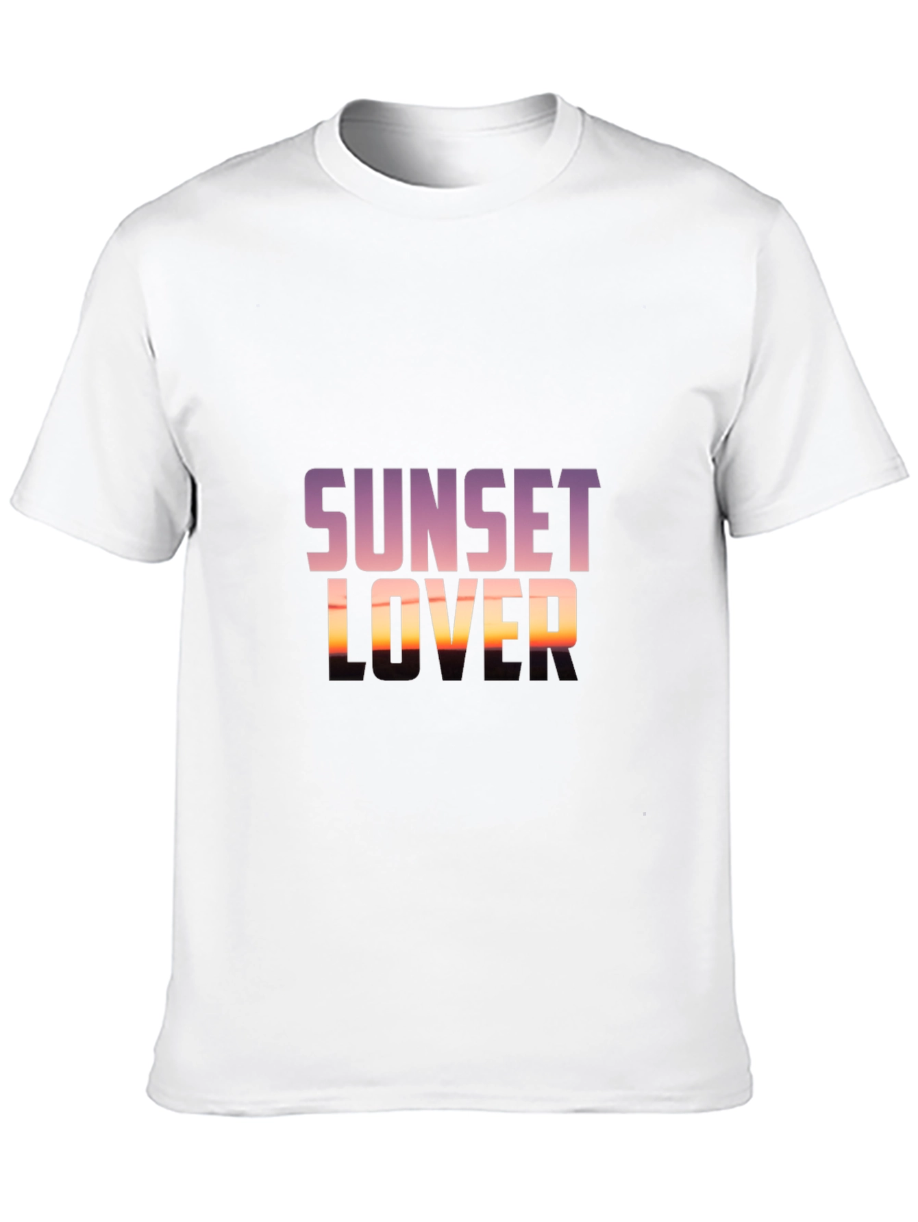 Sunset Lover Graphic Tee - Trendy Black T-Shirt