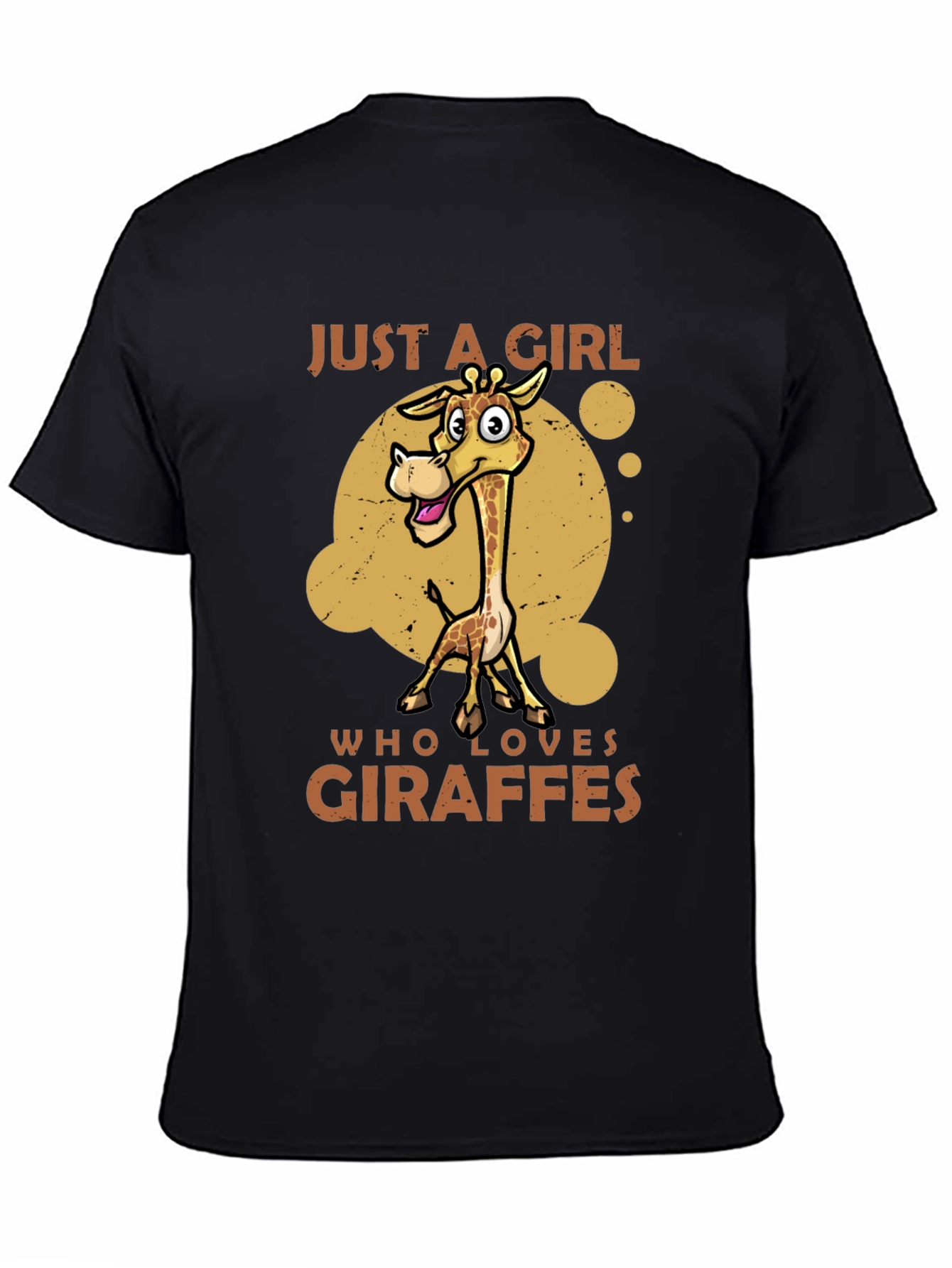 Giraffe Lover Black T-Shirt