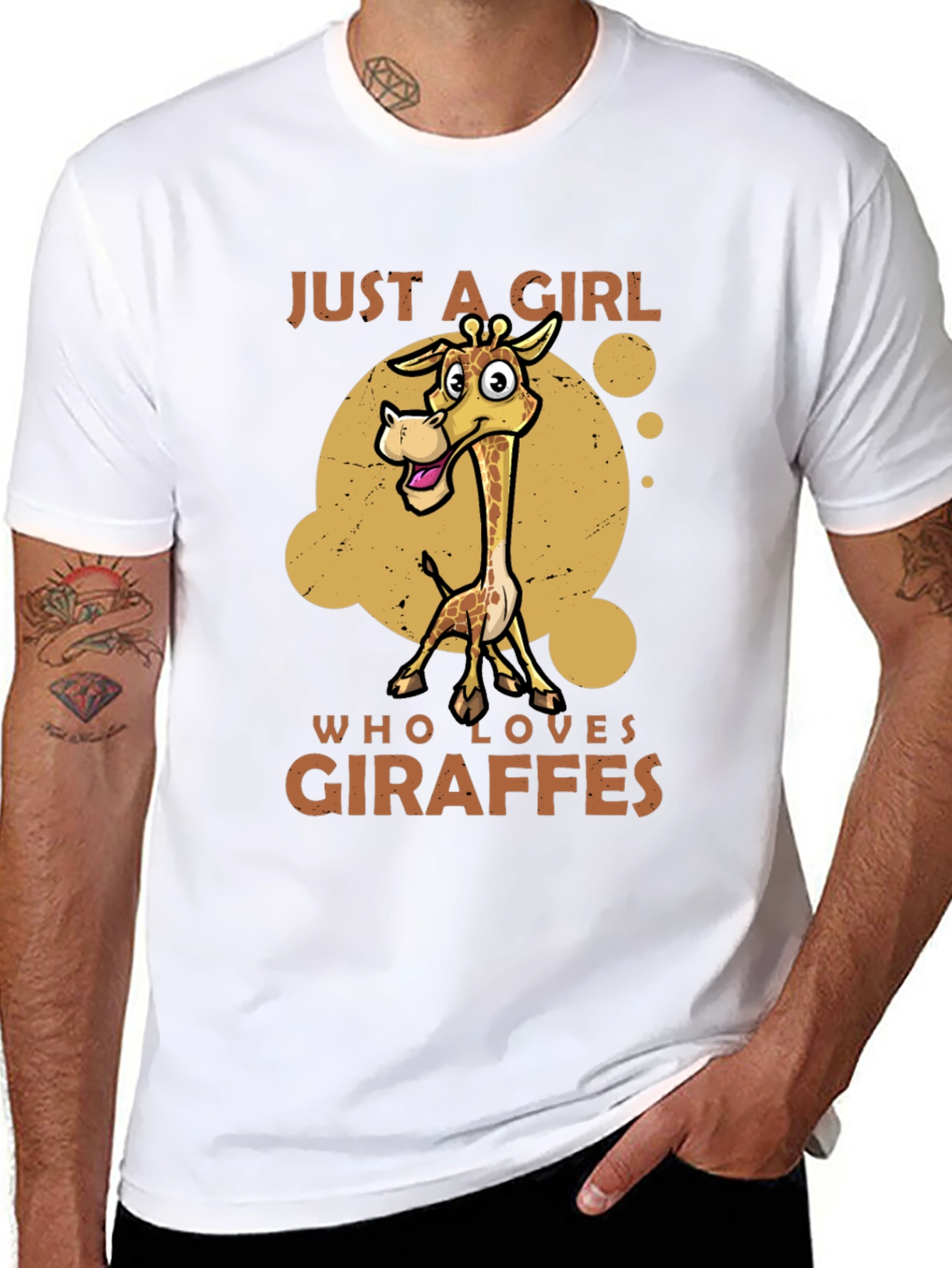 Giraffe Lover Black T-Shirt