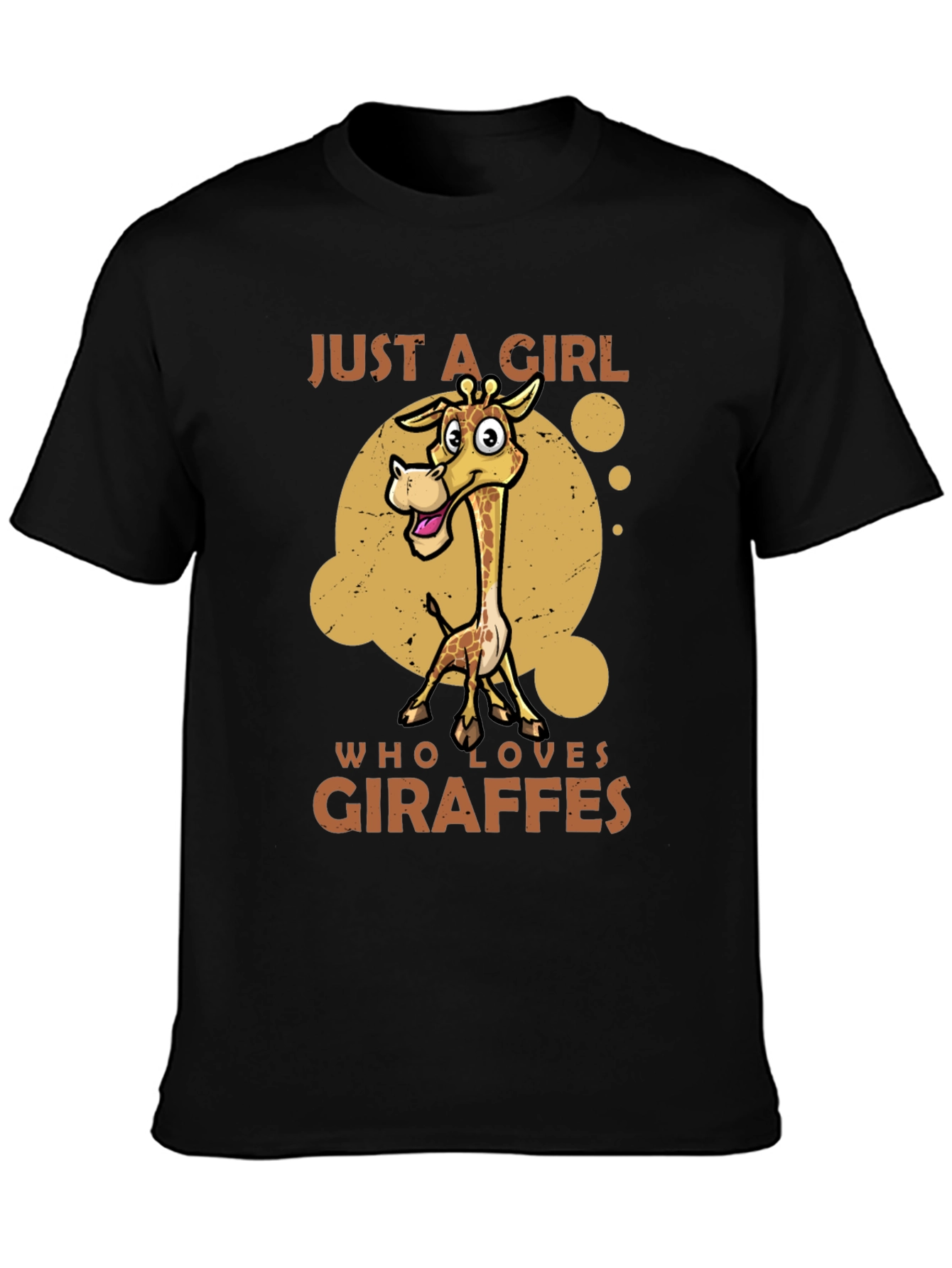 Giraffe Lover Black T-Shirt