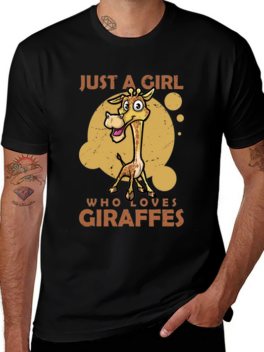 Giraffe Lover Black T-Shirt