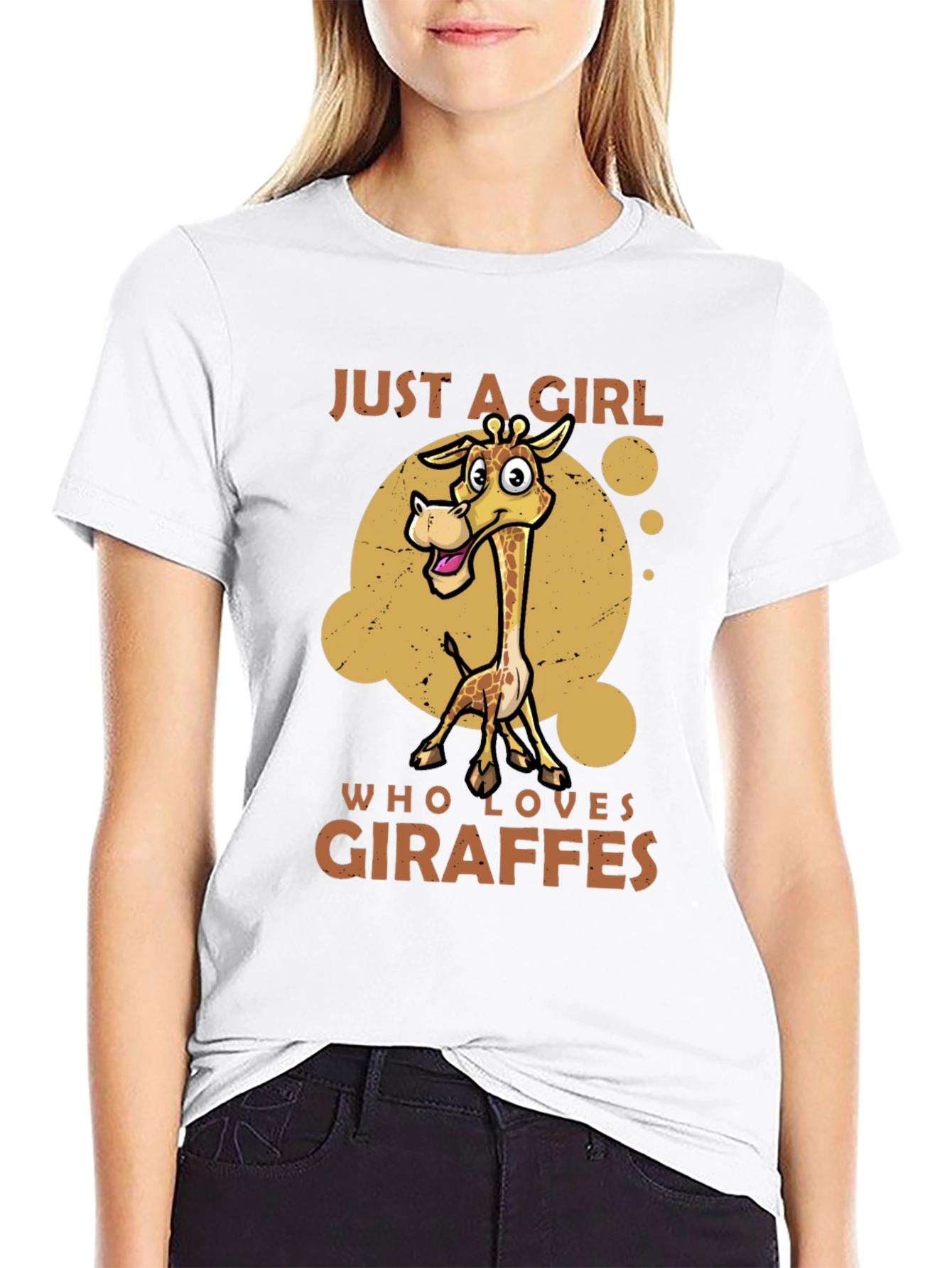 Giraffe Lover Black T-Shirt
