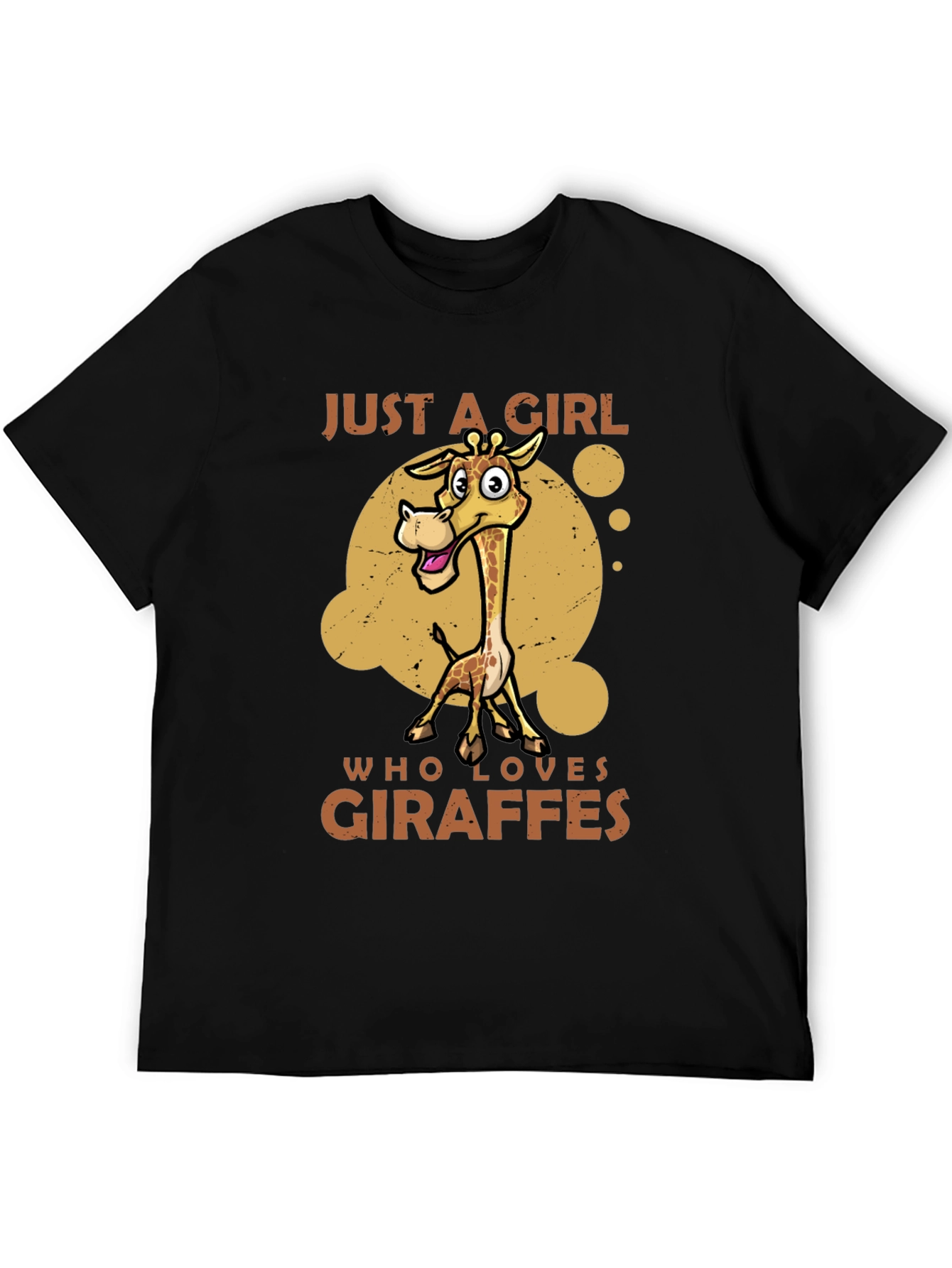Giraffe Lover Black T-Shirt