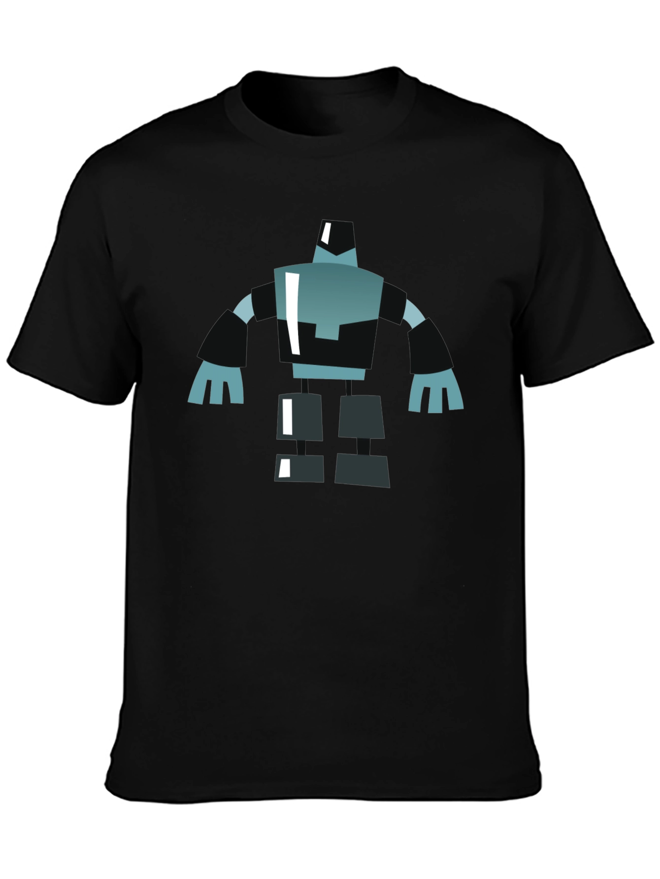 Geometric Robot Graphic Tee - Modern Casual Style