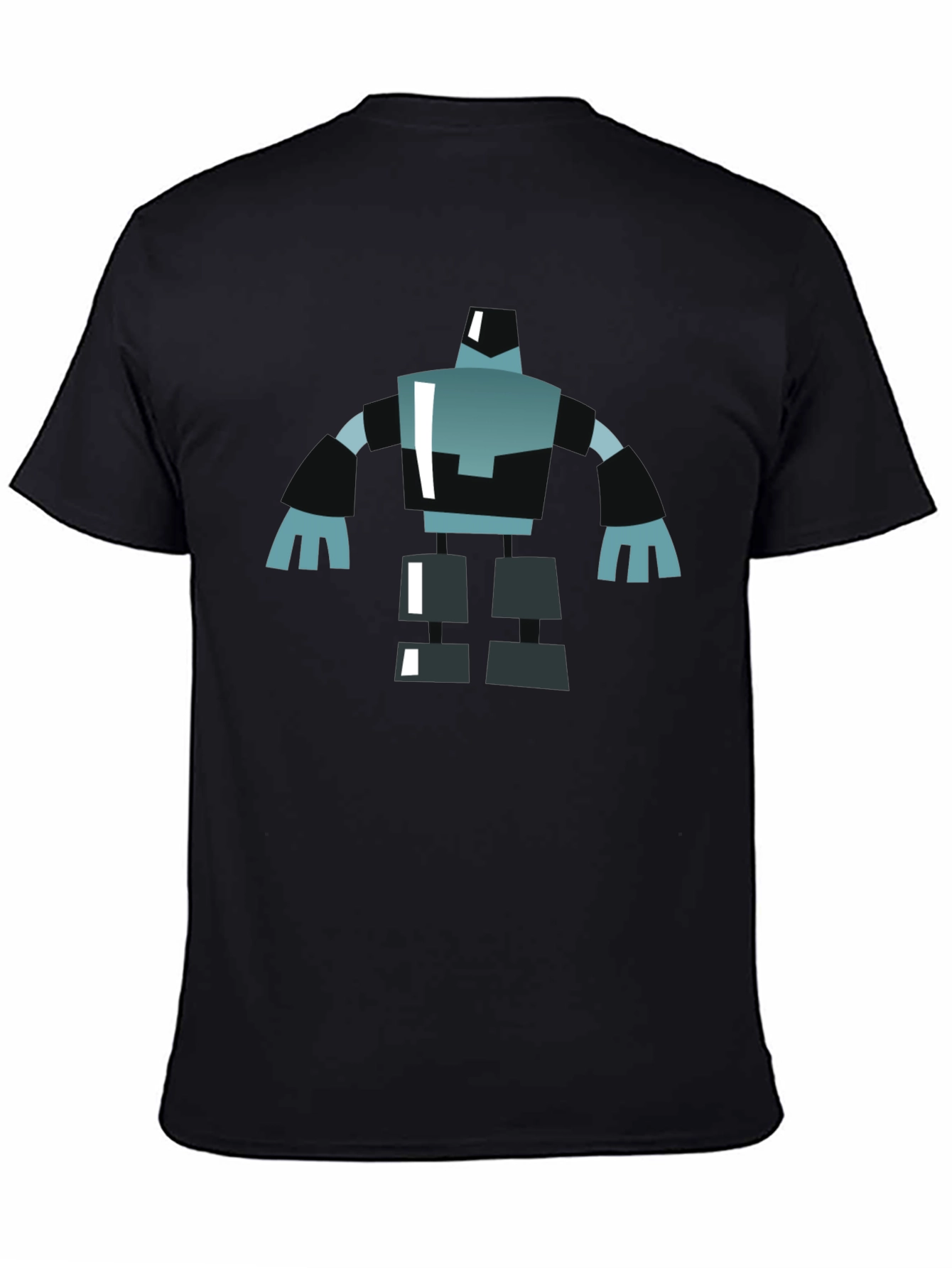 Geometric Robot Graphic Tee - Modern Casual Style