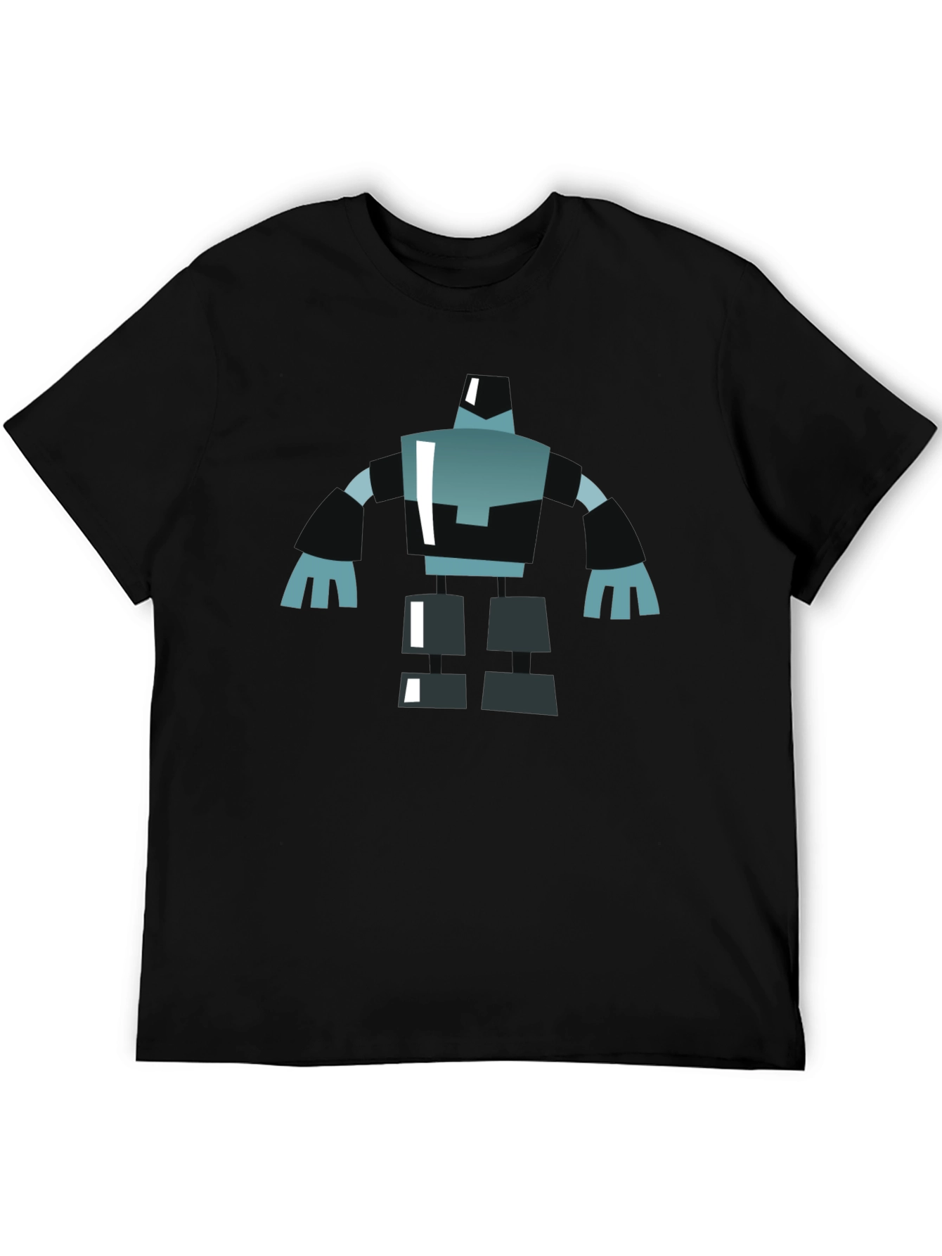 Geometric Robot Graphic Tee - Modern Casual Style