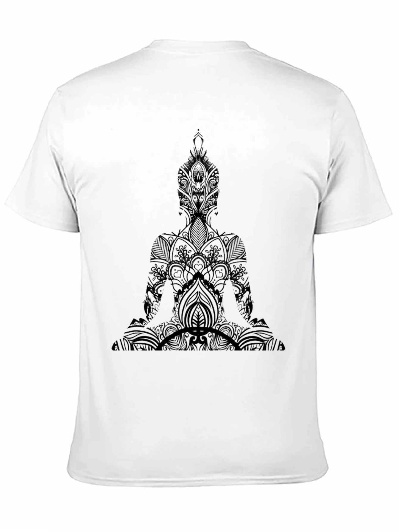 Mens Black Graphic Buddha T-Shirt