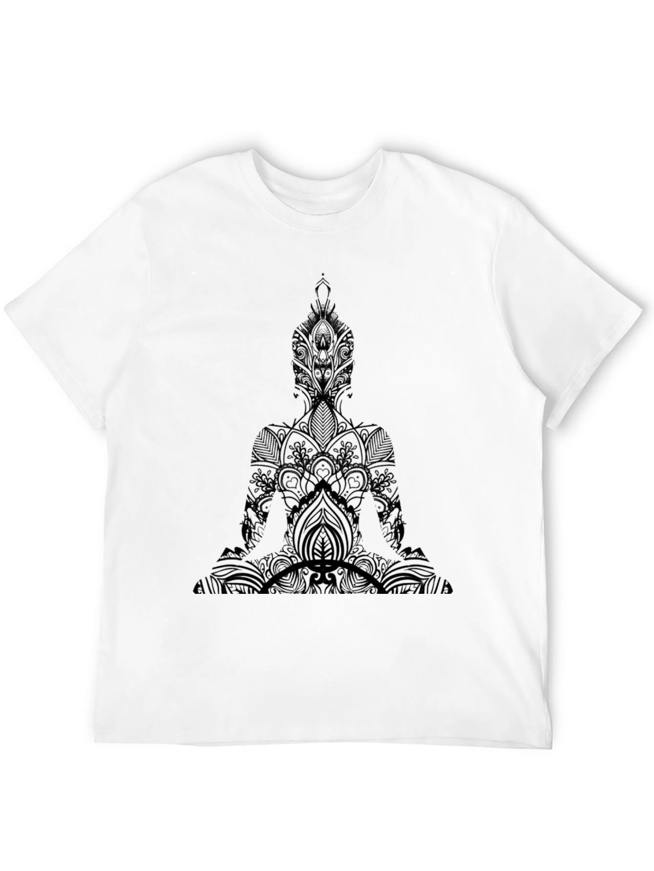 Mens Black Graphic Buddha T-Shirt