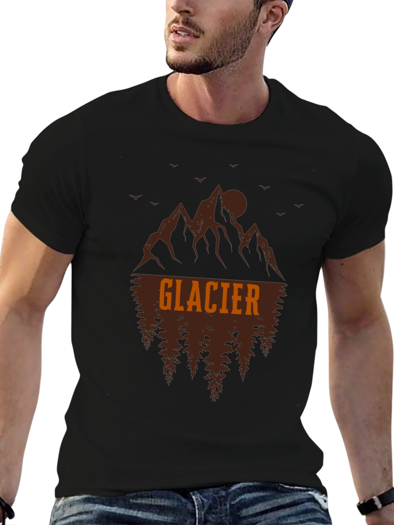 Glacier Graphic Tee - Mountain & Forest Design