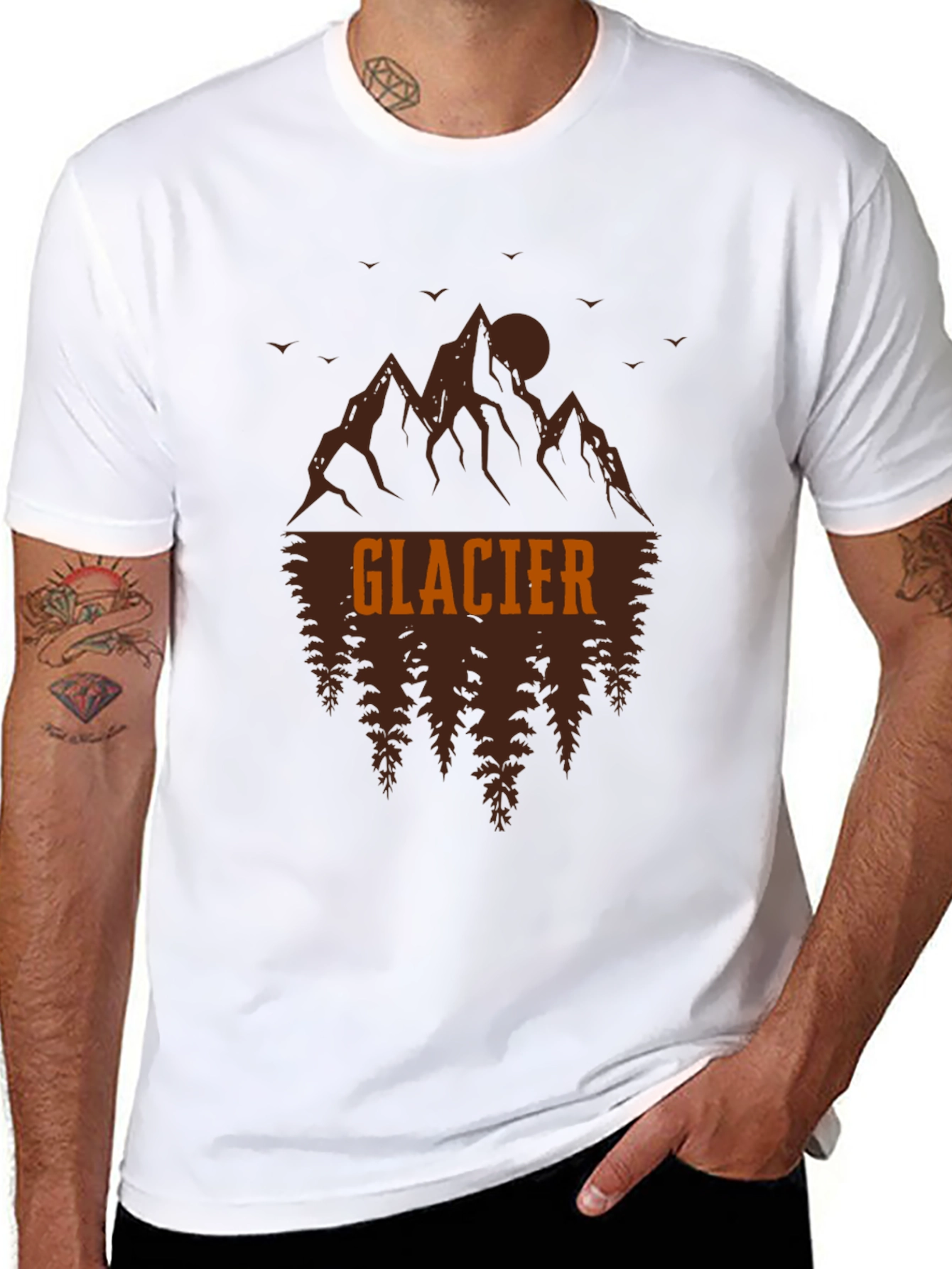 Glacier Graphic Tee - Mountain & Forest Design